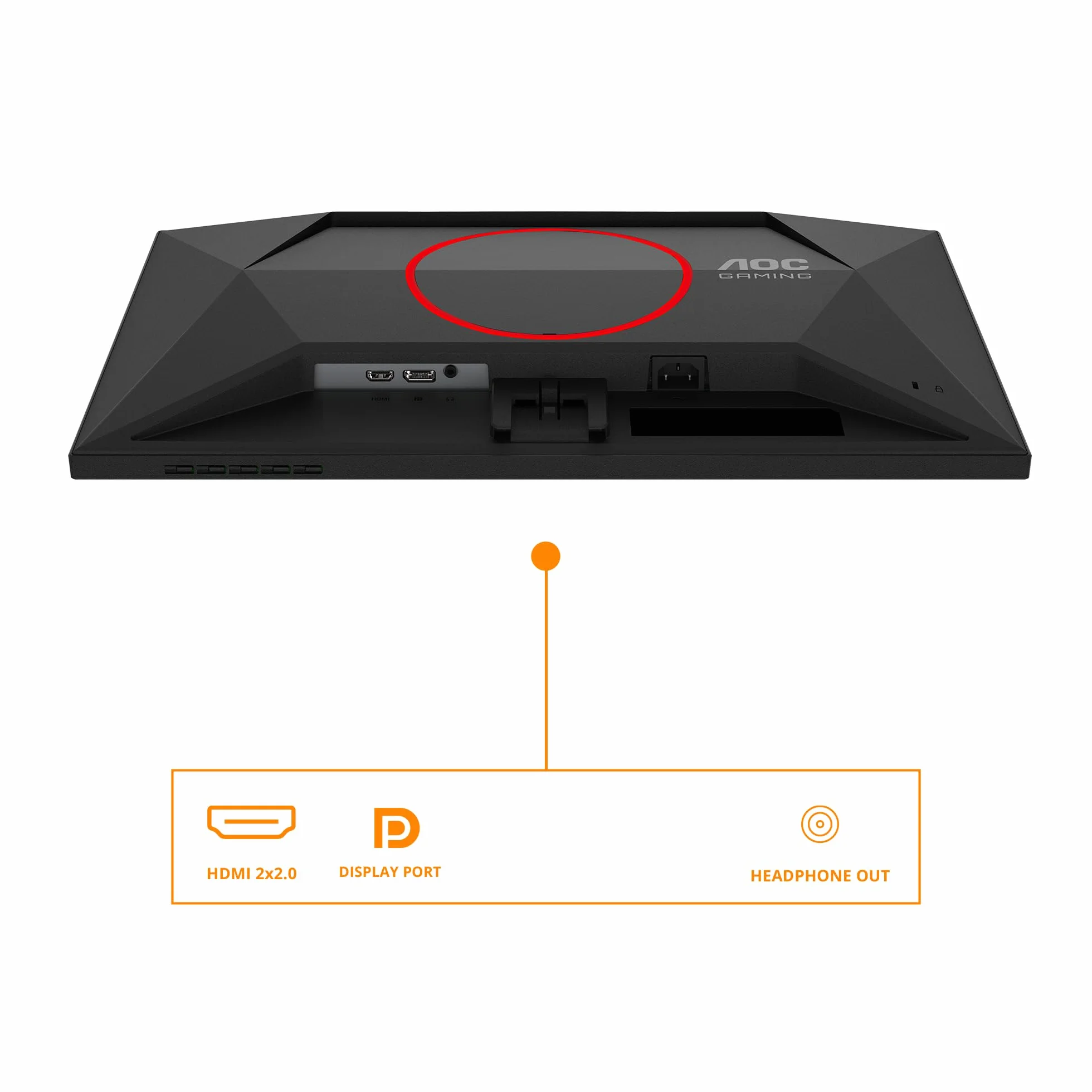 AOC Gaming Monitor 24G4HRE 24 pollici 1920x1080, FHD, 200Hz, Fast IPS Panel, 1ms GtG, Speakers, (HDMI2x 2.0) HDR10, G-Sync Compatible, Nero