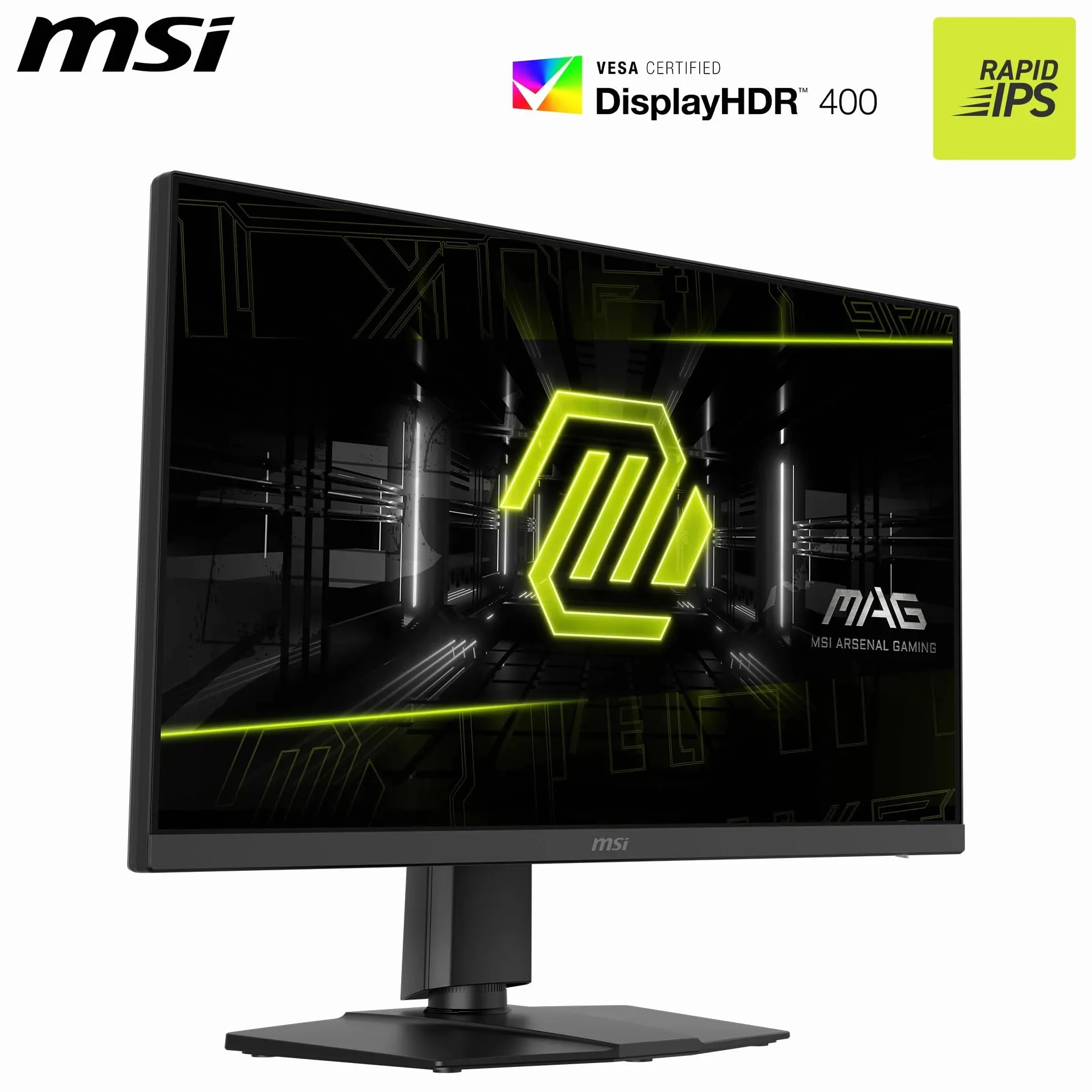 MSI MAG 272URDF E16, monitor gaming 27" 4K UHD (3840x2160), Rapid IPS, 0,5 ms, DisplayHDR 400, Eye Care, AI Vision, modalità duale, HDMI 2.1, DisplayPort 1.4a, supporto regolabile inclinazione/altezza