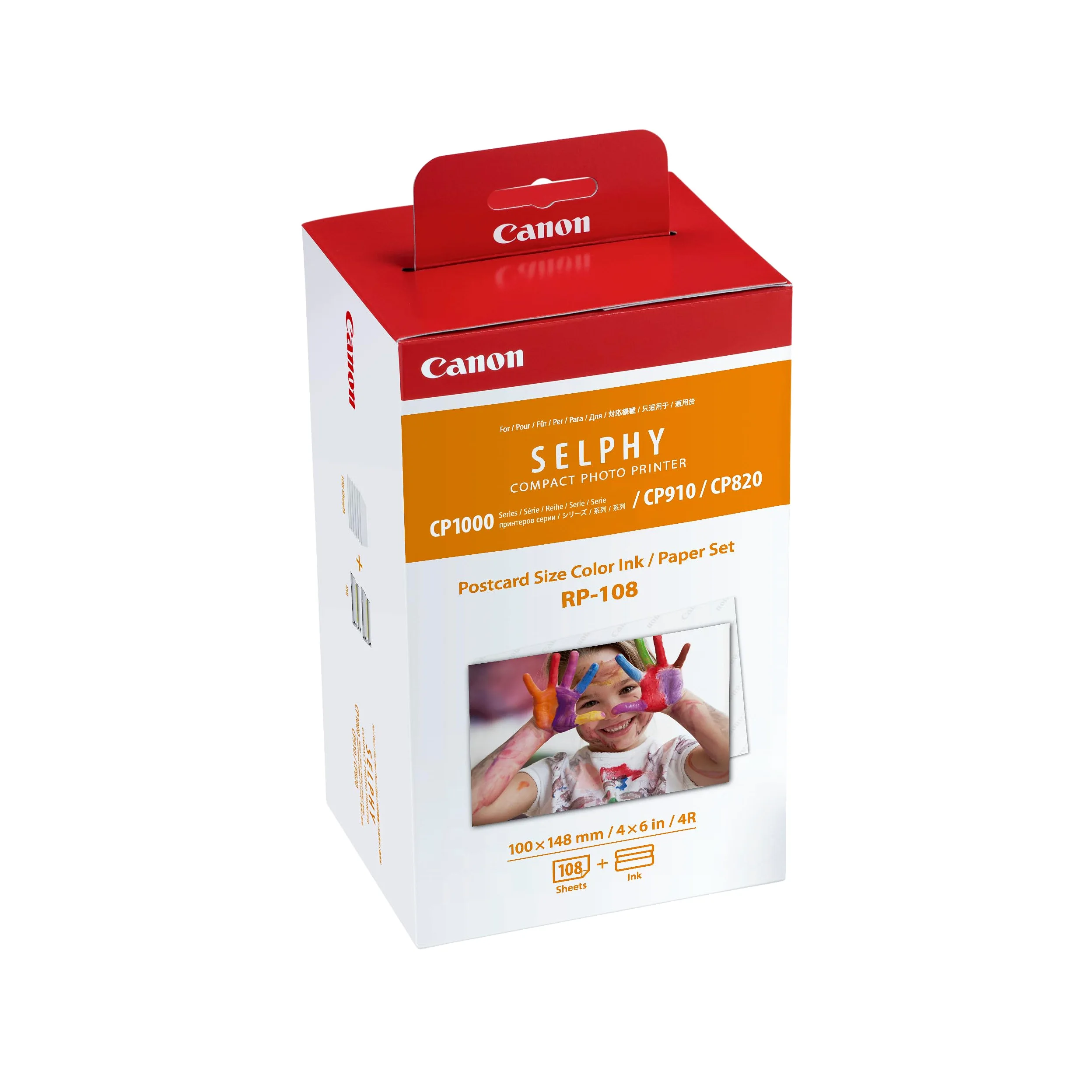 Canon Selphy CP1500, stampante fotografica a sublimazione wireless nera & Rp-108 Ink Paper, Bianco, 20 x 12 x 8 cm