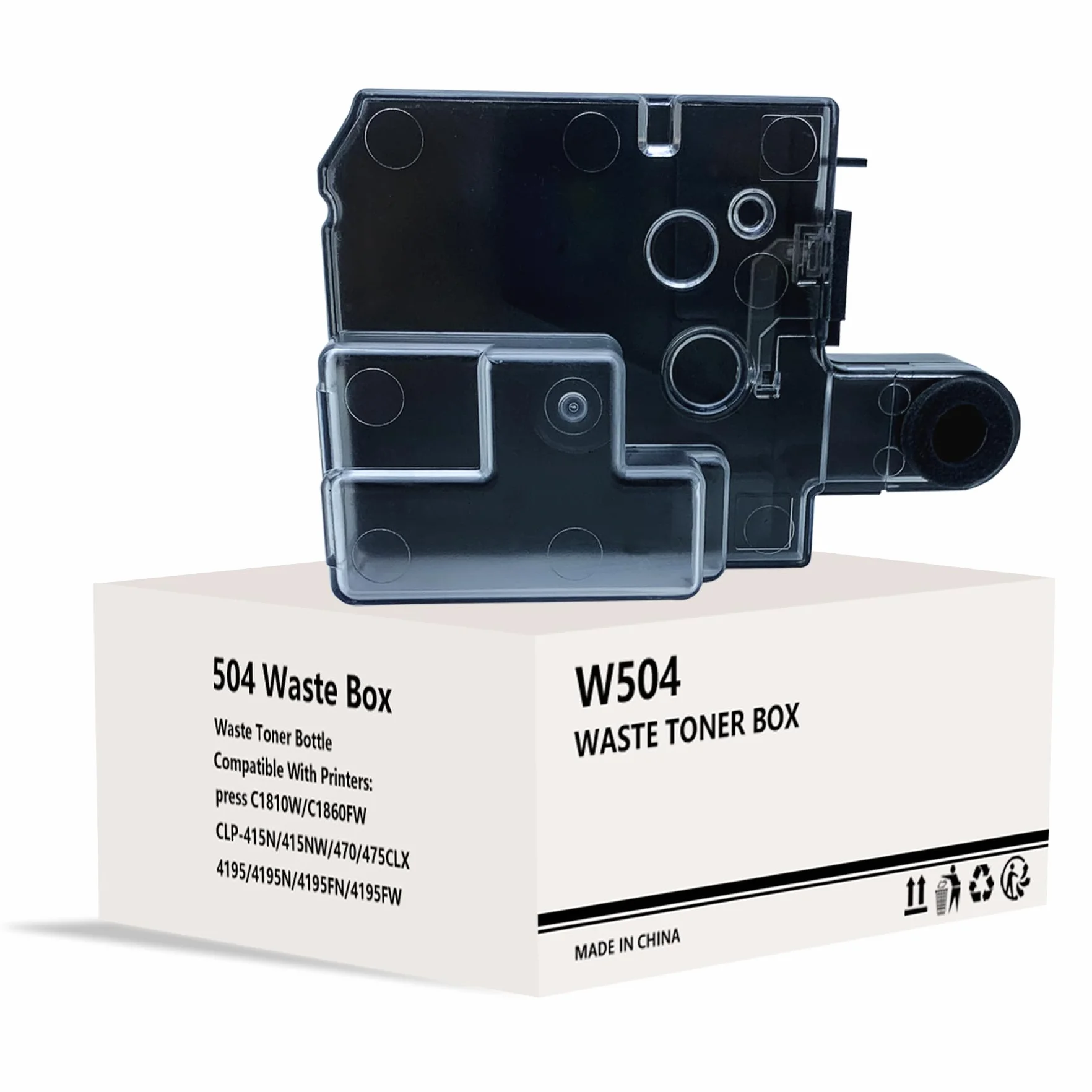 CLT-W504 - Contenitore per toner di scarto compatibile con stampanti Samsung CLP-415, CLP-415N, CLP-470, CLP-475, CLX-4170, CLX-4195, CLX-4195N, CLX-4195FW, SL-C1810W, SL-1860FW (1 CLT-W504)