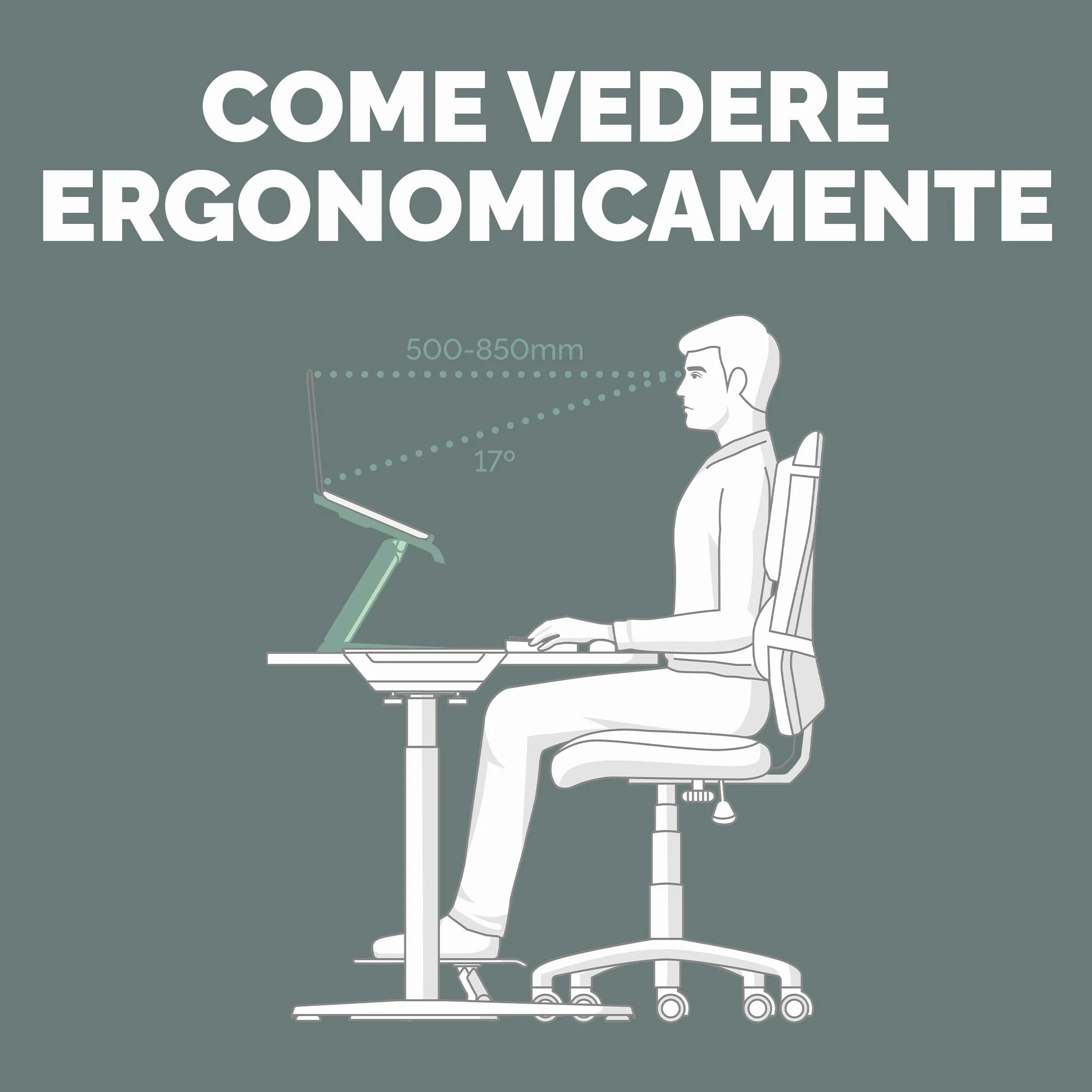 Fellowes Supporto Laptop Everyday – Nero – Portatile, ergonomico, con 7 altezze regolabili – Per casa, ufficio e lavoro ibrido – Fino a 17", max 4 kg