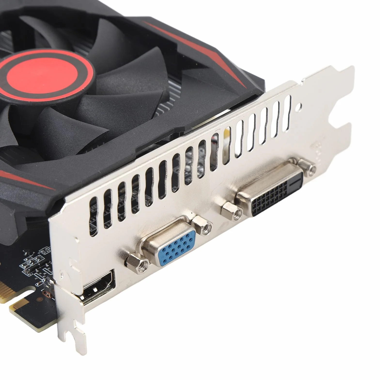 HERCHR Scheda Grafica Video per PC, Slot PCIE 2.0 16X a Doppia Ventola GDDR5 da 6 GB 16X Supporta Interfaccia Multimediale DVI VGA HD Scheda Video da Gioco per PC Desktop