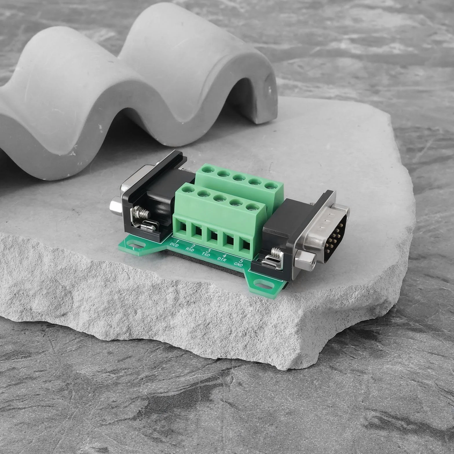 2 Pezzi DB9 Maschio A Femmina Breakout Board RS232 D-Sub Seriale A Terminale A 9 Pin per Apparecchiature di Controllo Industriale Automatico Registratore di Cassa