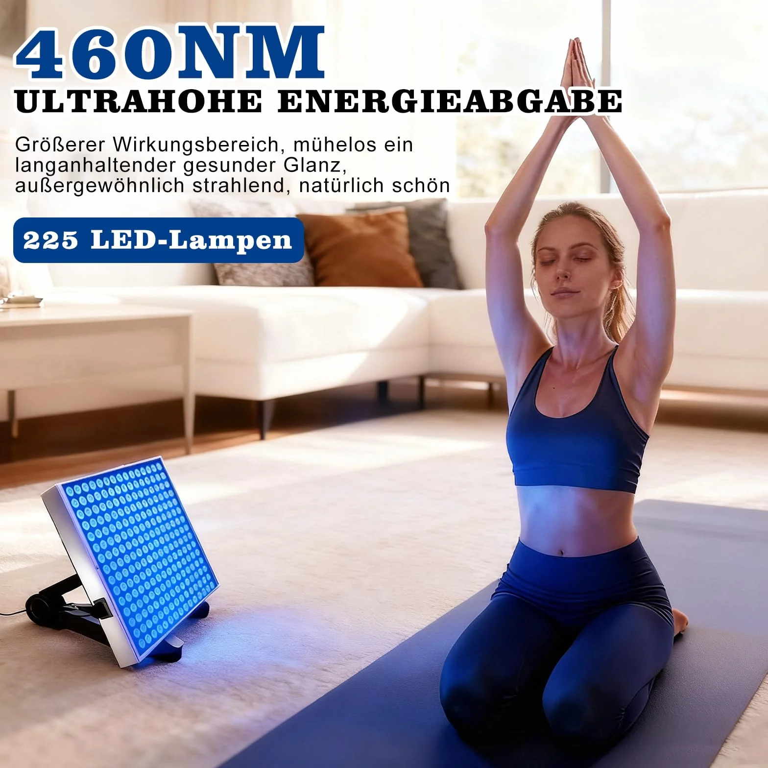 Luce abbronzante solare portatile Tanning Lamp per viso e corpo con supporto regolabile