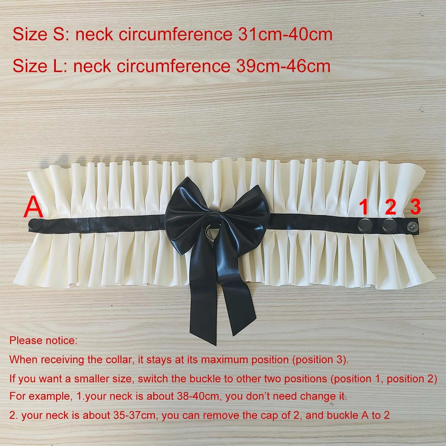 Collare in Lattice Pizzo Girocollo Arricciato Costumi Colletto Falso Accessorio Decorativo Rimovibile