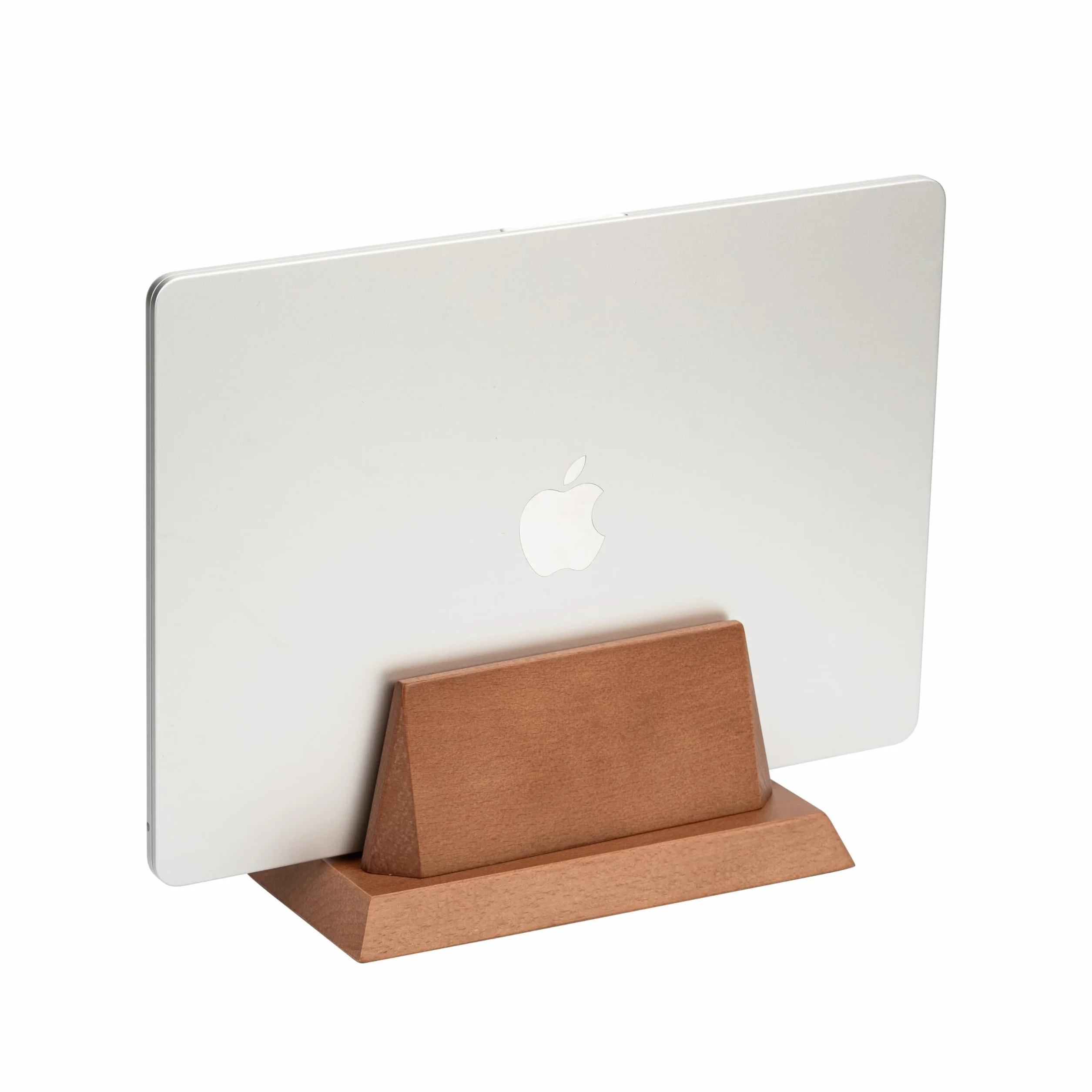 Supporto verticale regolabile per computer portatile, compatibile con tutti i computer portatili, supporto per MacBook in legno massello, supporto per iPad in legno, regolabile manualmente
