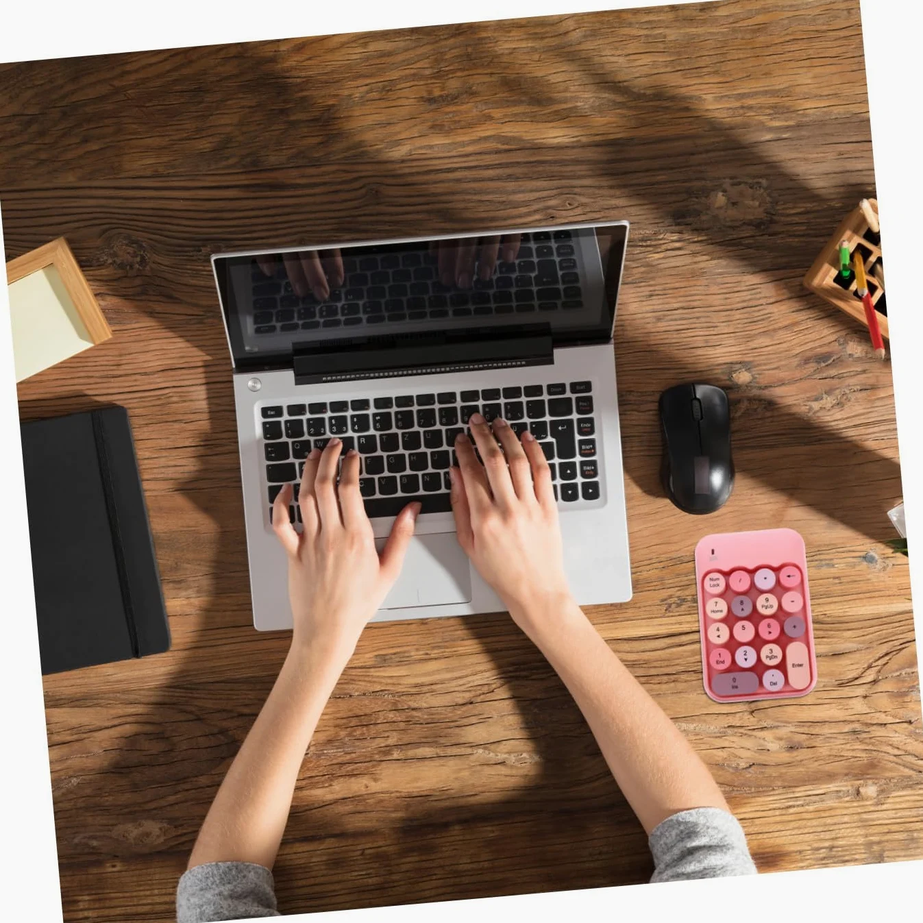 jojofuny Tastierino Numerico Wireless 2. 4g Rosa in ABS, Mini Tastierino | Tastierino Numerico Wireless 18 Tasti Indipendenti, Tasto Backspace, Portatile, per Notebook e Moduli Finanziari