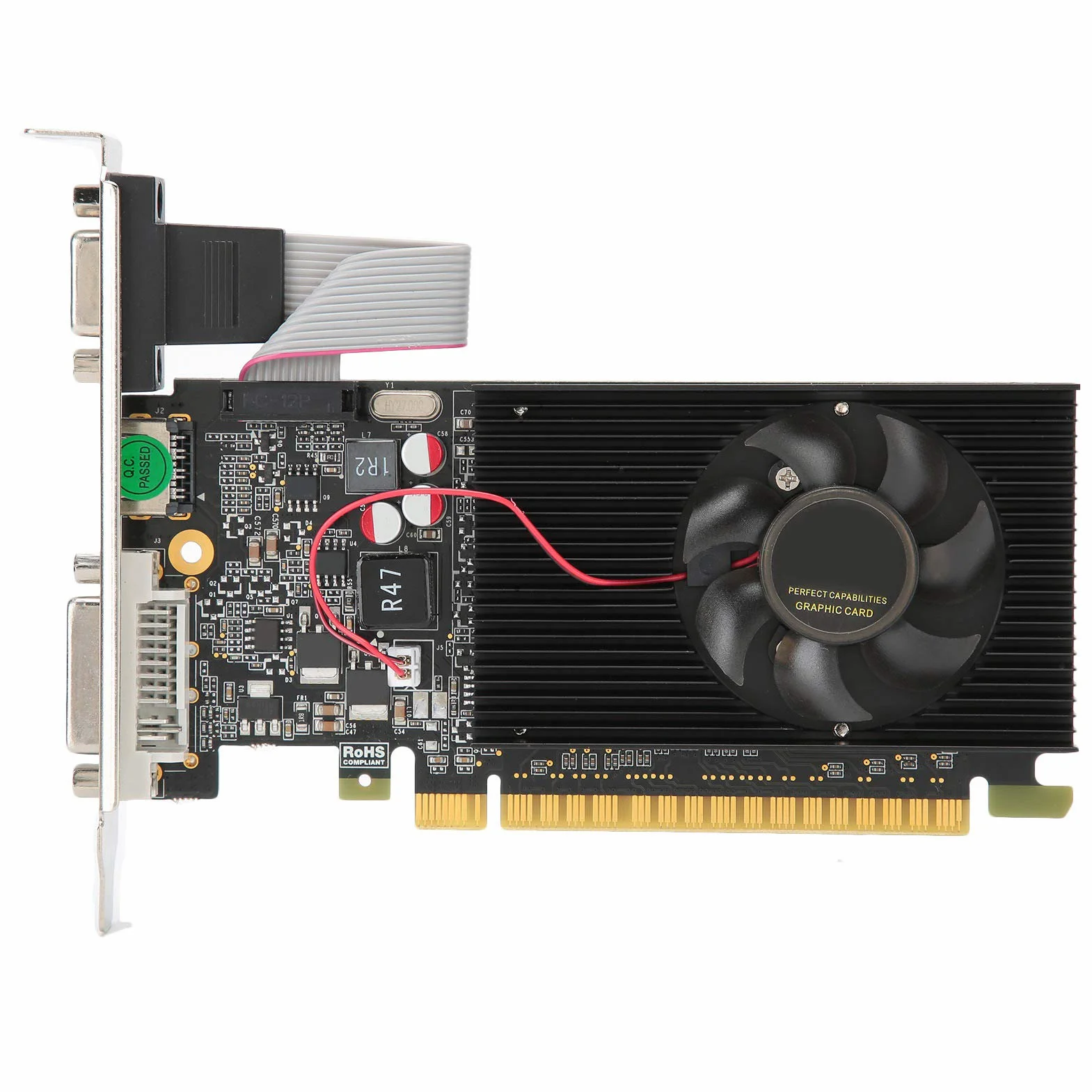 Scheda Grafica GT730 da 2 GB, DDR3, 64 Bit, PCI Express 2.0, 810/1200 MHz, Scheda Video per PC Desktop, Supporta API 3D DirectX 11