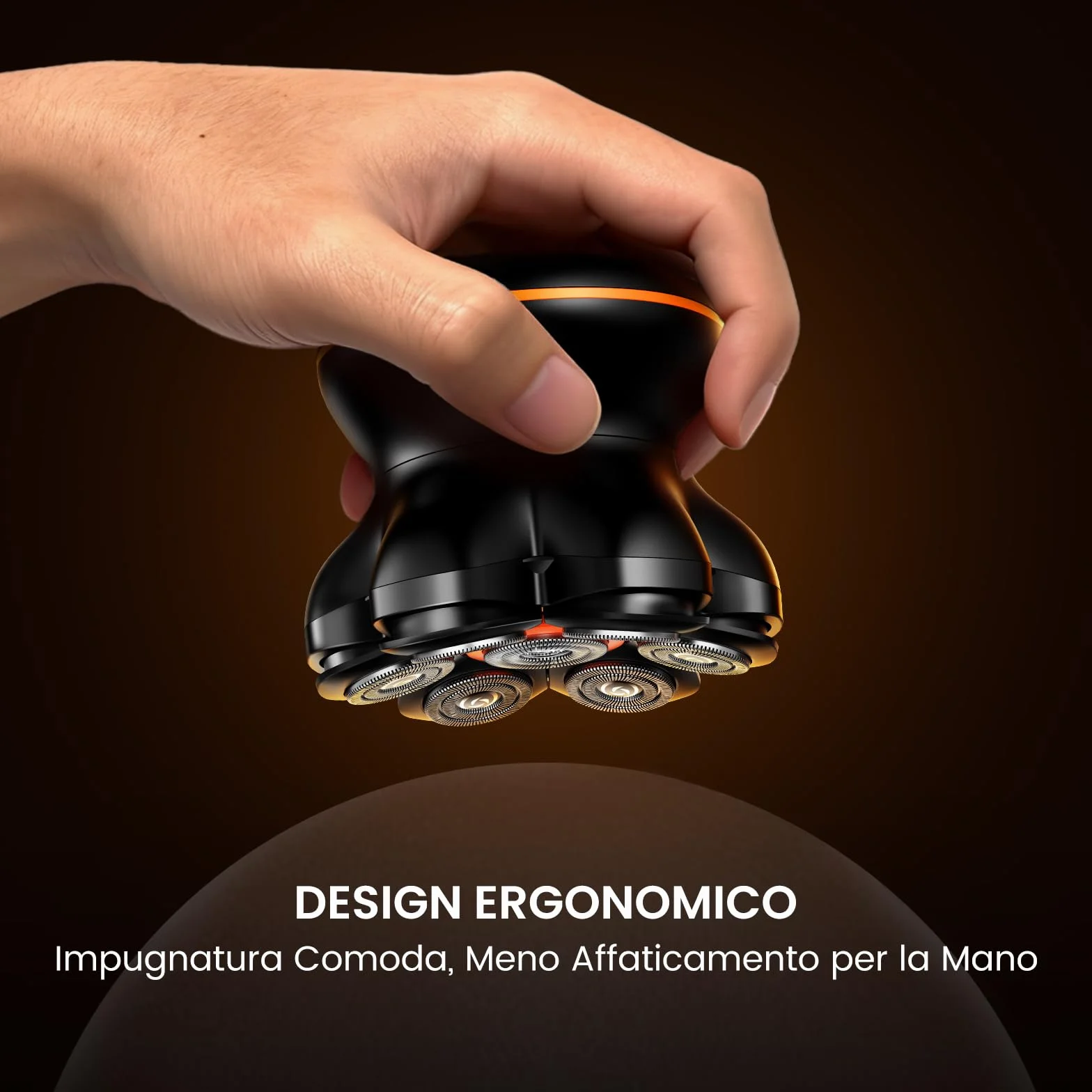 MAXGROOM 7D Rasoio Testa Calva Zero Assoluto 2 Velocità 7700&6600 Giri/Min, Rasoio Elettrico Uomo Impermeabile LED 120 Min