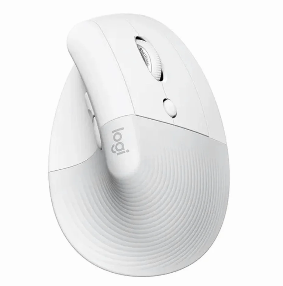 Lift Mouse verticale ergonomico mouse wireless Bluetooth silenzioso (bianco)