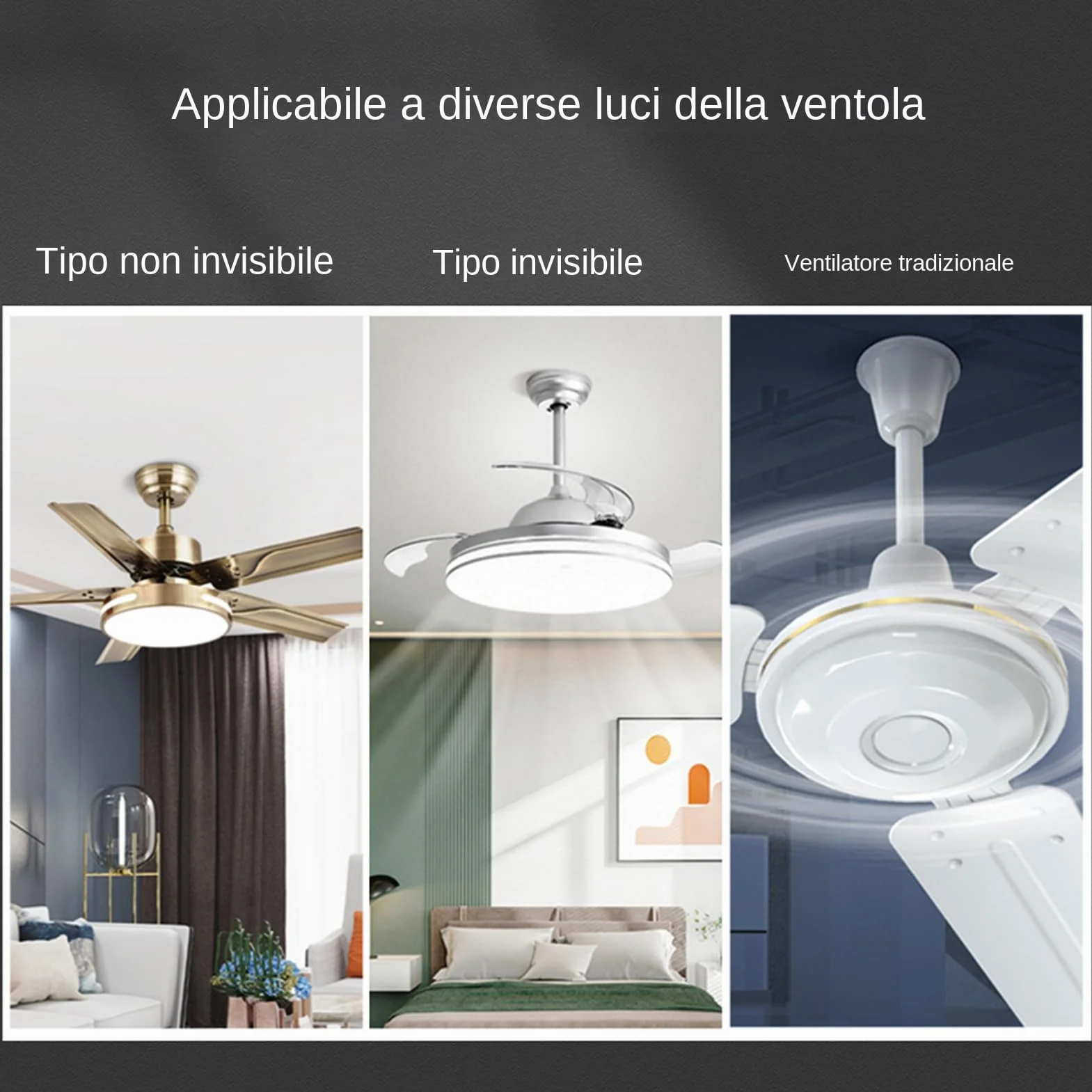Controller universale ventola luce telecomando 85–240 V 3 passi
