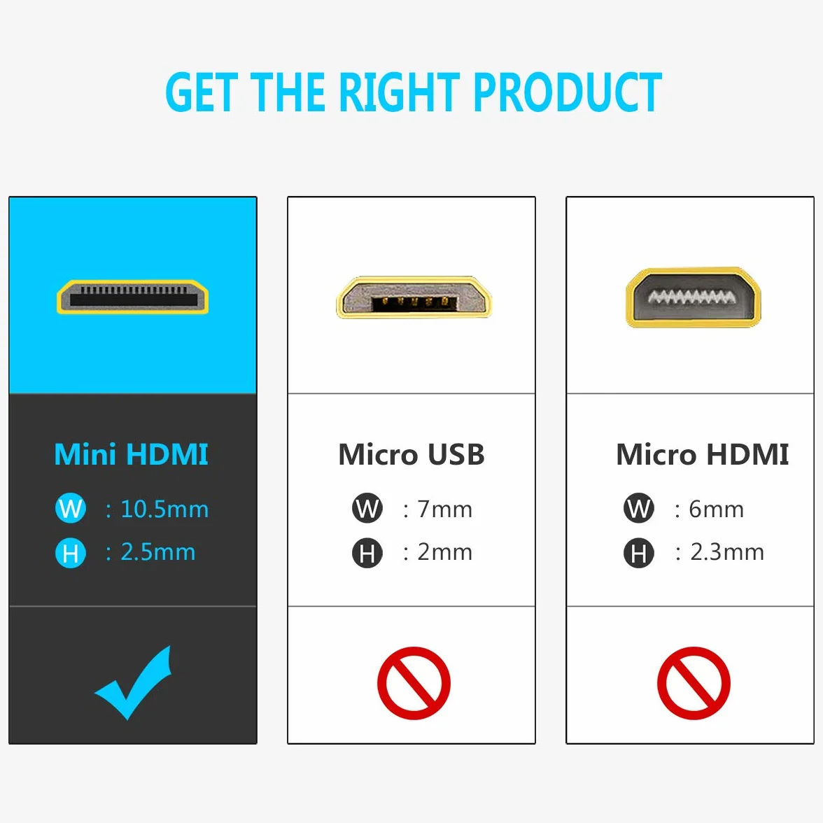 Adattatore Mini HDMI a VGA, adattatore Mini HDMI a VGA placcato in oro BENFEI (maschio a femmina) compatibile per Ultrabook, notebook, tablet, fotocamere e videocamere