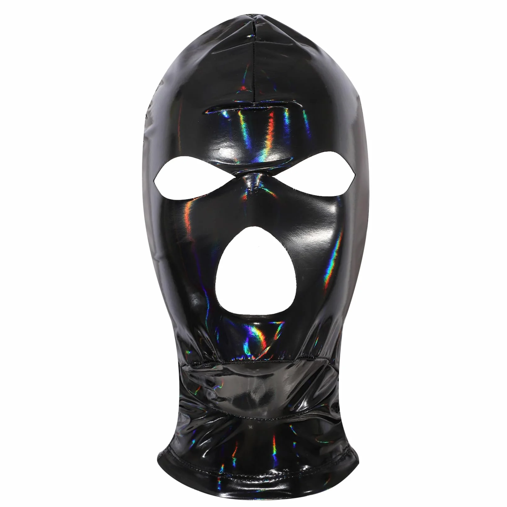Latex Maschera Copricapo Cosplay Cappuccio Nero