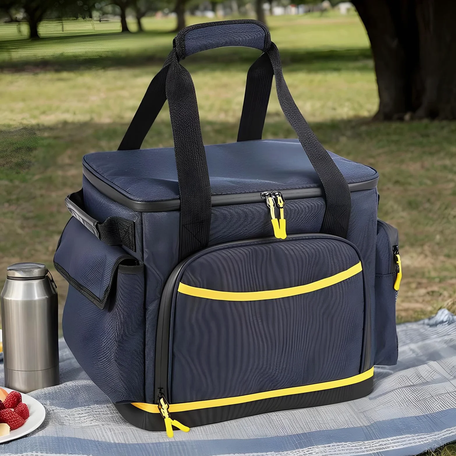 Borsa Porta Cavi Di Ricarica Custodia Multitasca Anti-E Antiurto | Borsa Da Viaggio Per Power Station Custodia da Viaggio in Oxford con Più Tasche Power Station