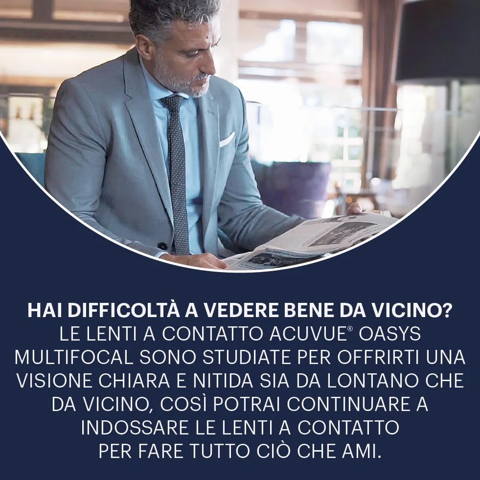 ACUVUE OASYS MULTIFOCAL Lenti a contatto quindicinali presbiopia -5.50 BC 8.4 DIA 14.30 ADD High 6 lenti