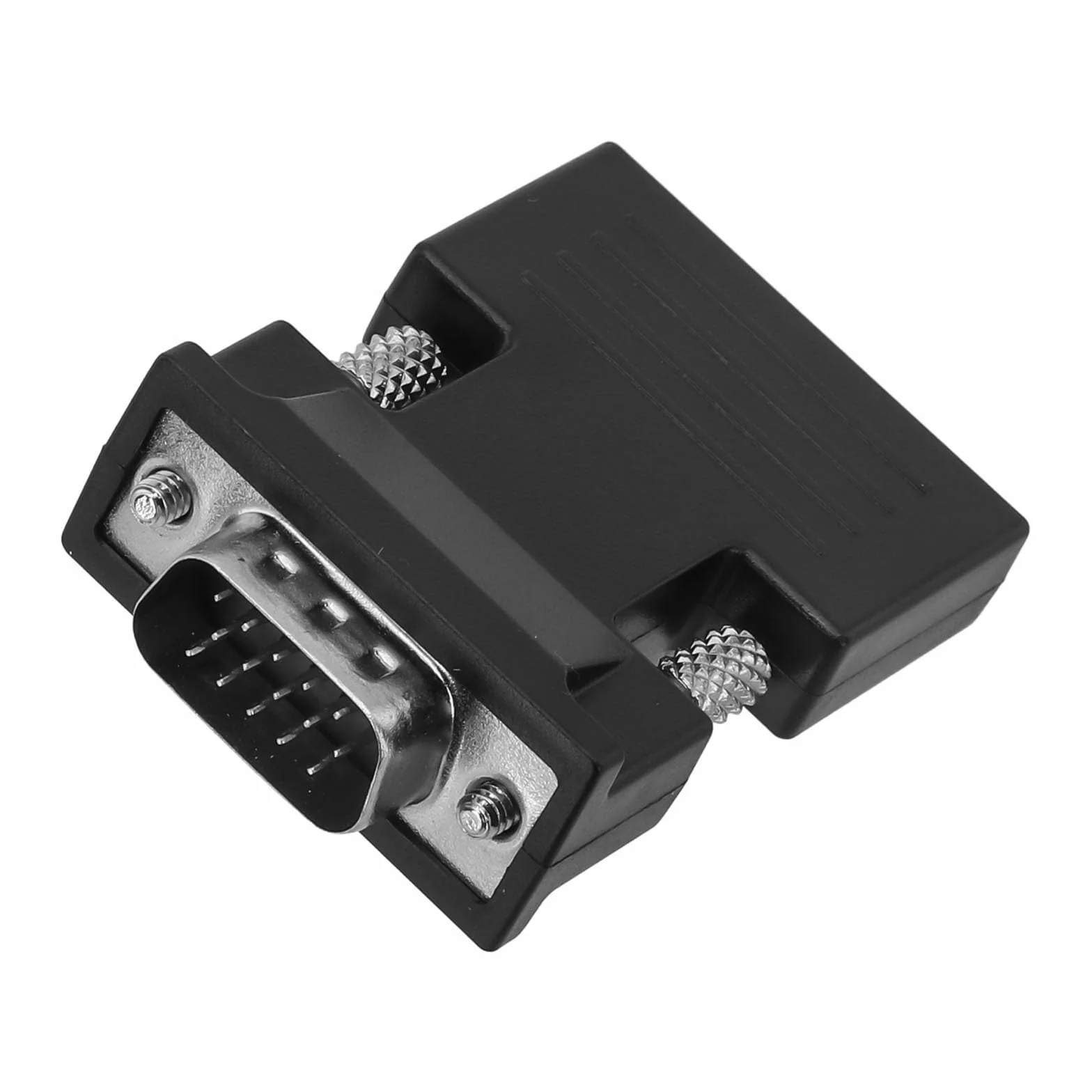 Convertitore VGA da femmina a maschio con cavo audio da 3,5 mm, adattatore video HD 1080P per proiettore, per PS4, laptop e PC, design compatto in ABS (nero)