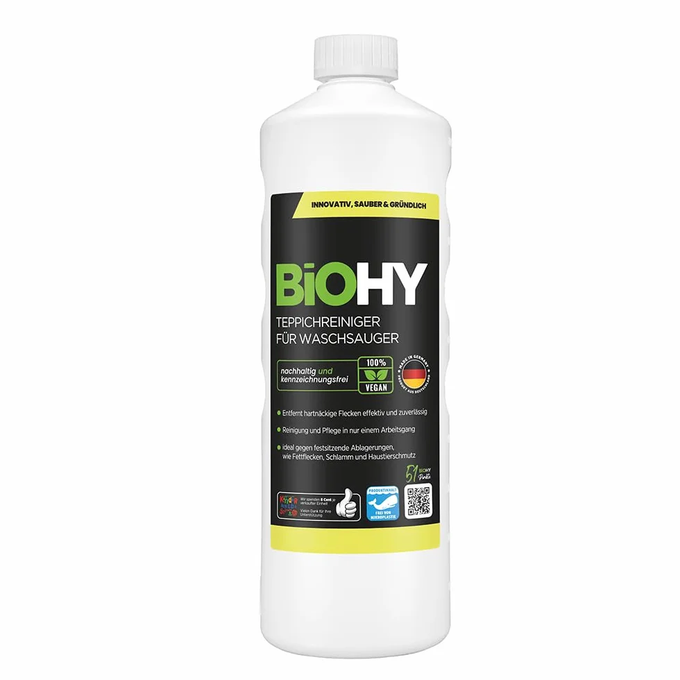 BiOHY Pulitore di tappeto per aspirapolvere 1l - elimina macchie Waschsauger