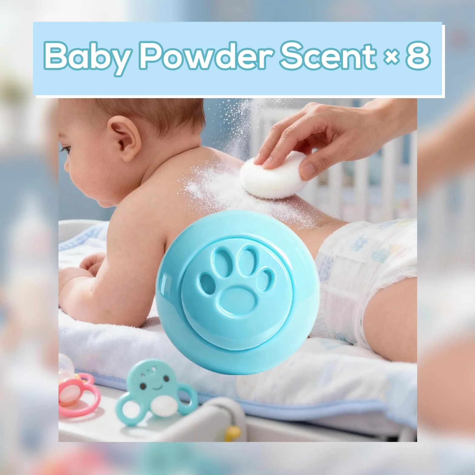 SCENTORINI Deodorante Scarpe Anti Odori, Profumo di Talco, 8 Palline