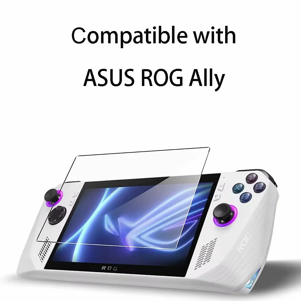 Pellicola salvaschermo compatibile con ASUS ROG Ally Game Player [7 pollici] Pellicola protettiva in vetro temperato Ultra HD, durezza 9H, resistente ai graffi senza bolle