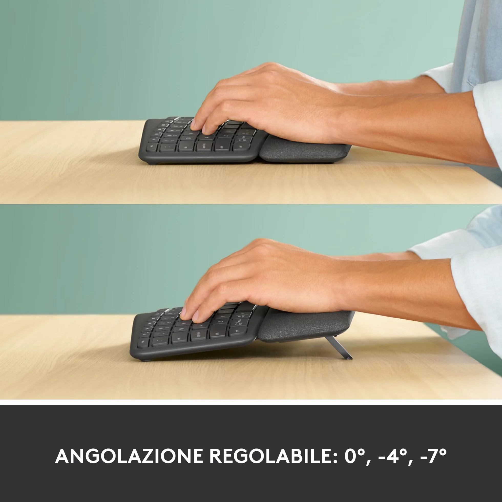 Logitech ERGO K860 Wireless Split Keyboard Ergonomic Italian Layout QWERTY Grey