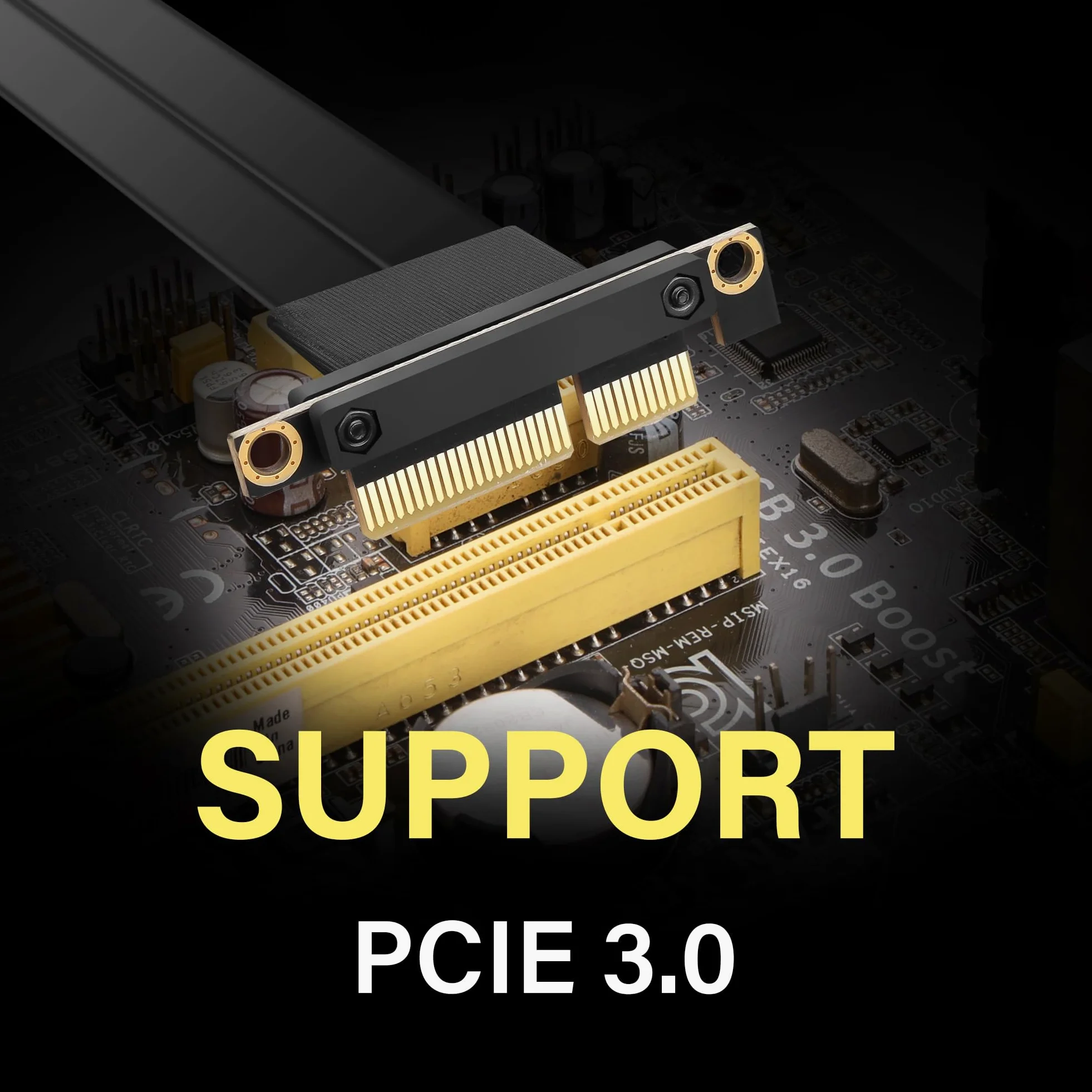 SinLoon - Cavo di estensione PCIe 3.0 X4, riser da 90 gradi, cavo PCI-E 4X maschio a femmina, 20 cm (90 gradi)