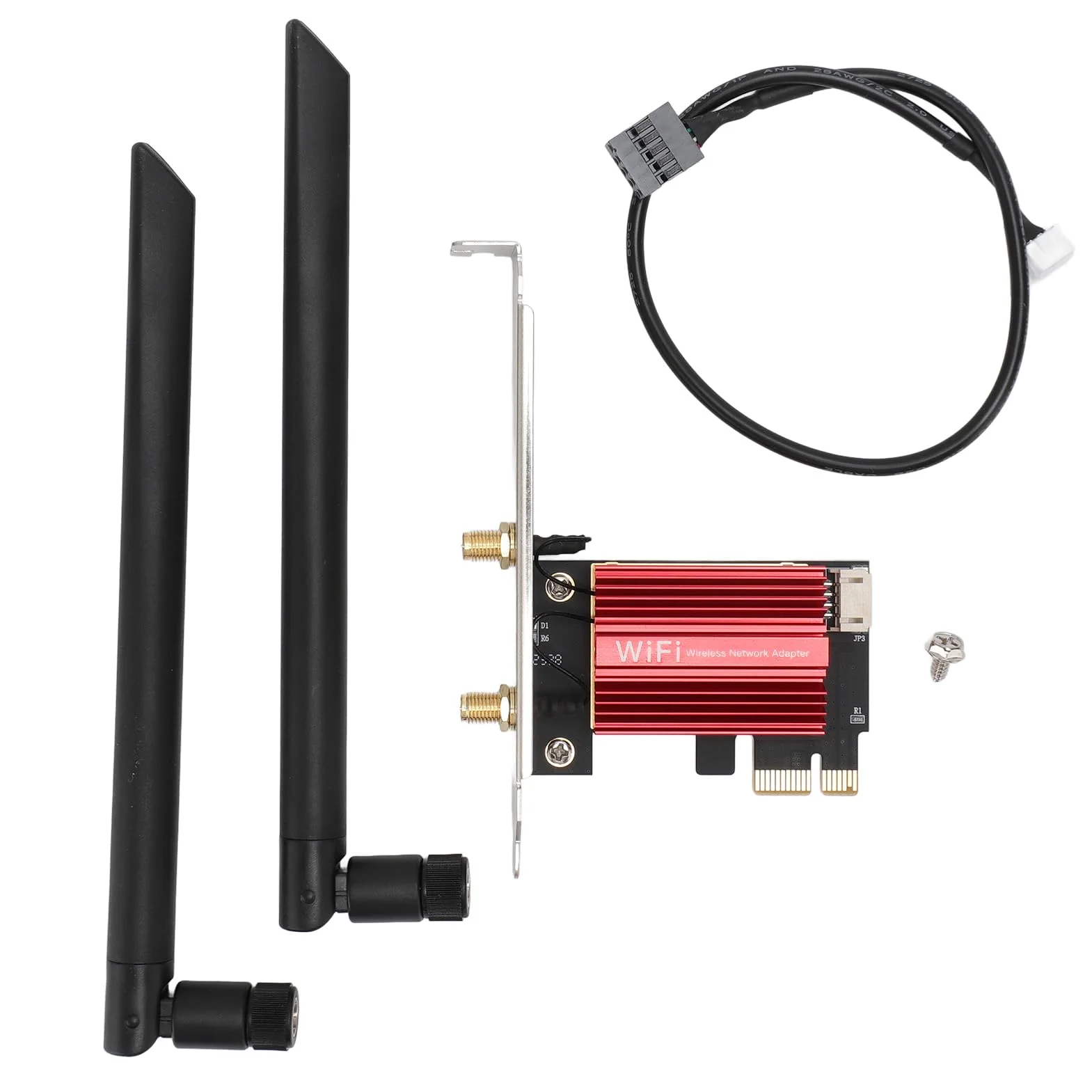 Cryfokt Scheda WiFi 7, Scheda di Rete 574Mbps 2.4G 2400Mbps 5G 5800Mbps 6G BE200NGW con MU MIMO Bluetooth 5.4 WPA4, per PC Desktop 10 11 OS