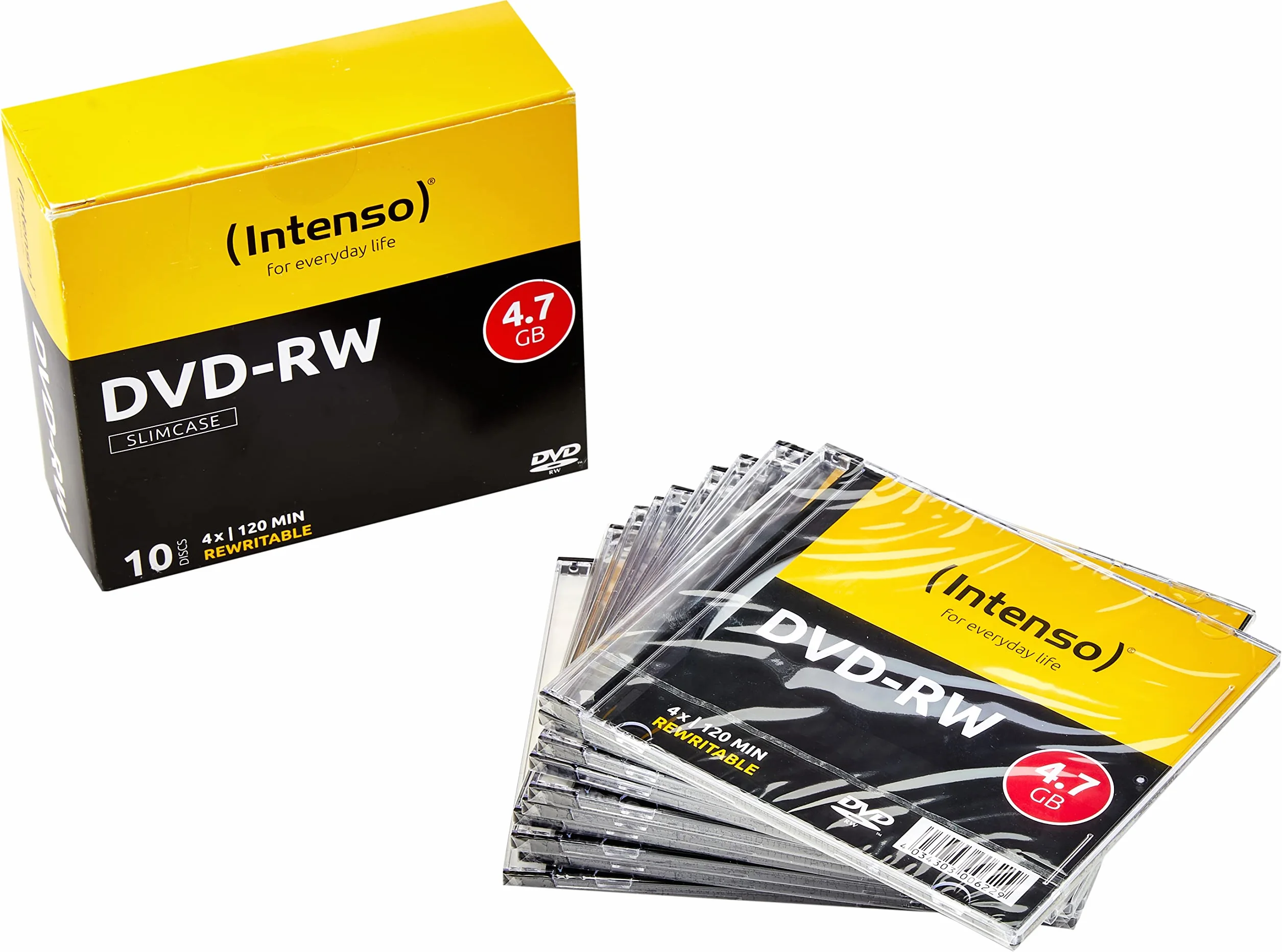 Intenso 4201632 Dvd-RW da 4.7 GB, Argento