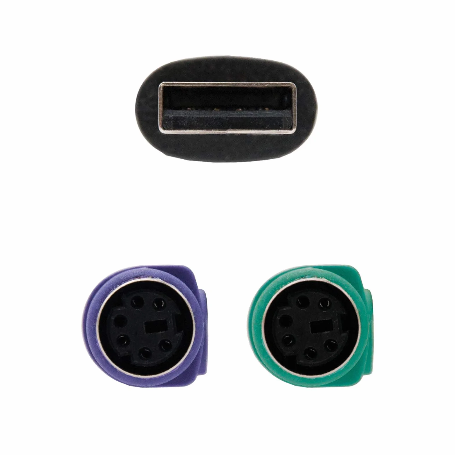 Nanocable Convertitore PS/2 (tastiera e mouse) a USB 2.0, tipo 2xPS/2/H-A/M, femmina-maschio, nero, 15 cms