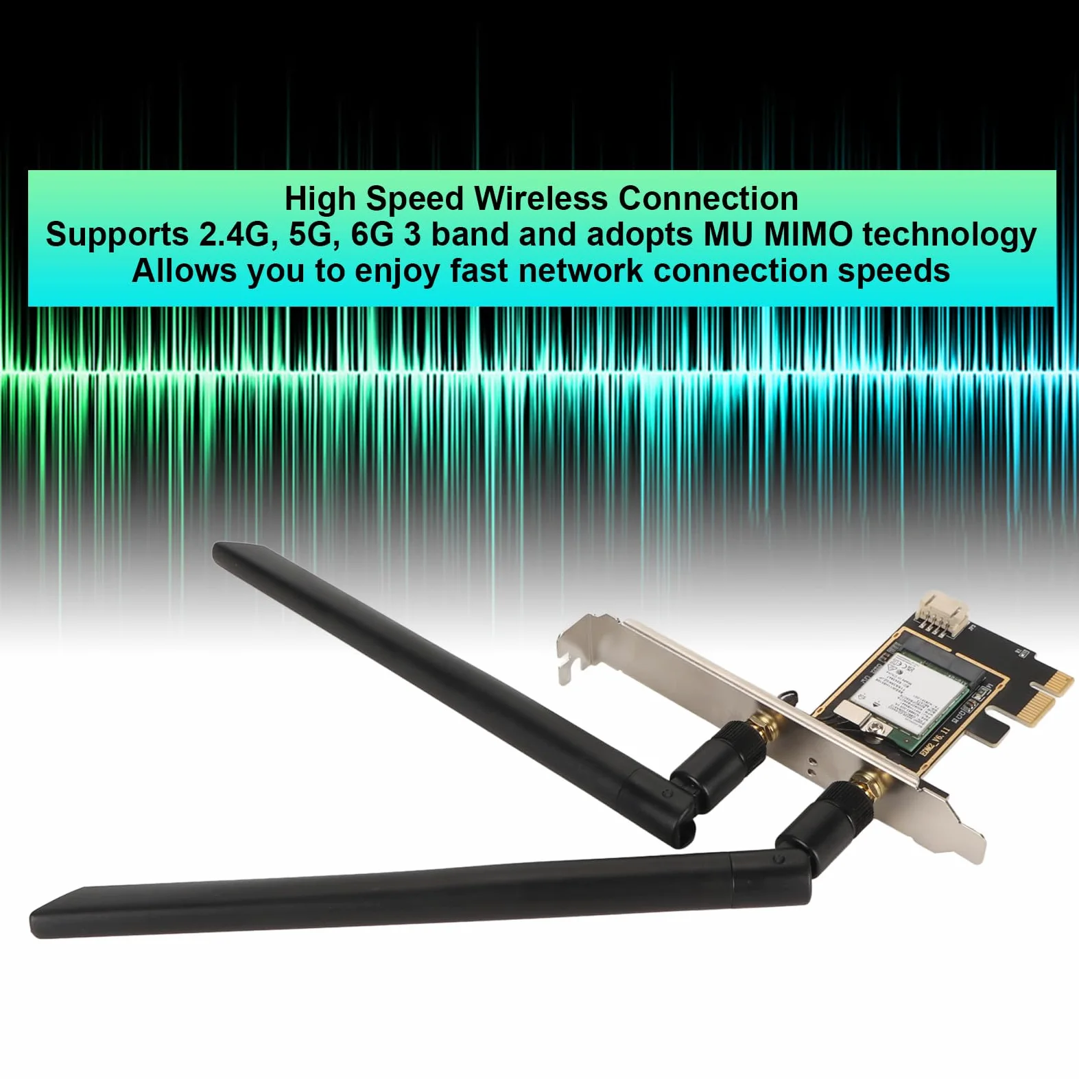 Scheda PCIe WIFI 7 per PC Desktop, Scheda WIFI 7 2.4G 5G 6G Tri Band Scheda di Rete Interna Adattatore Wireless 8774Mbps Adattatore Scheda di Rete Wireless per PC Desktop