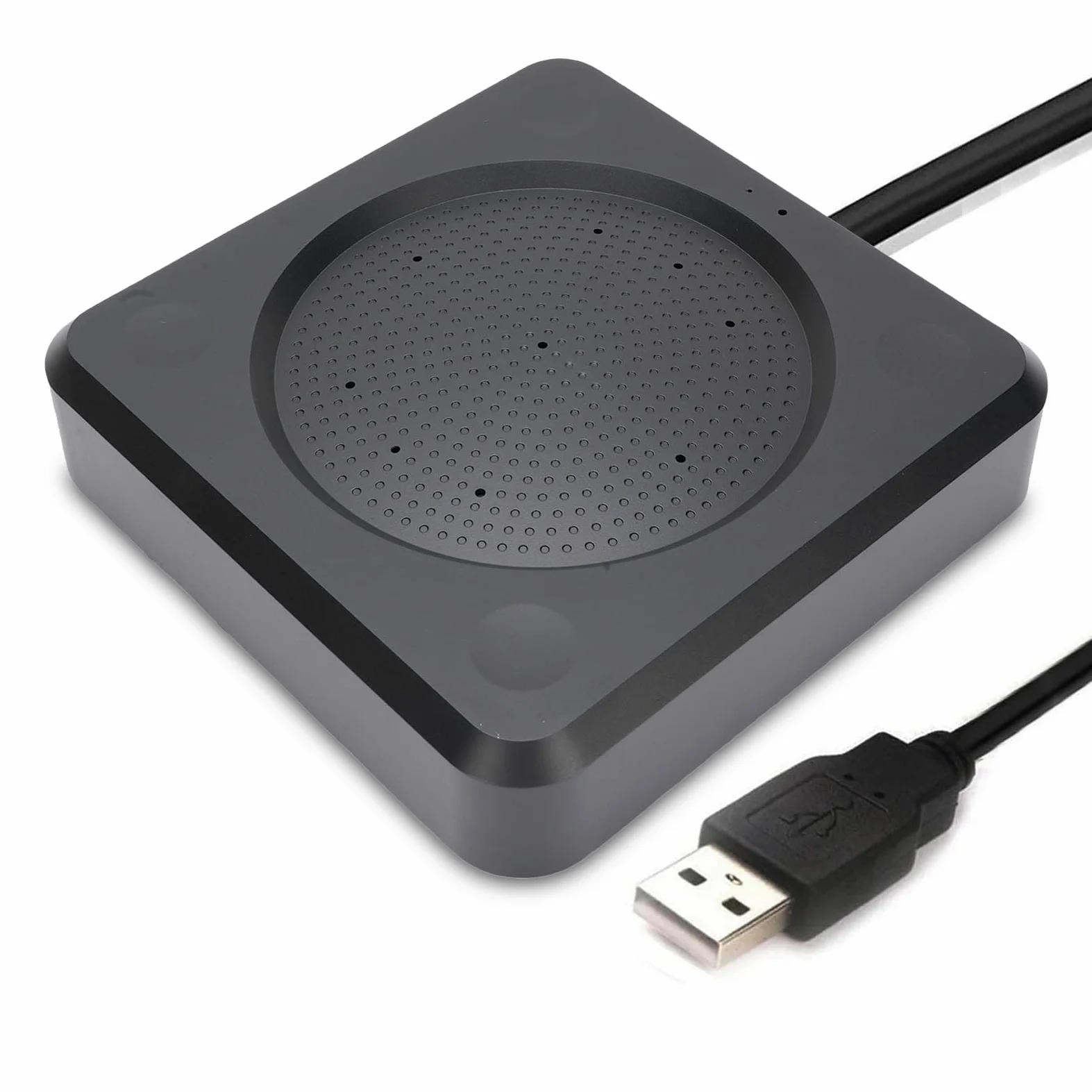 LICAEVEY Conferenza Microfono USB, Riduzione di Pickup e Rumore a 360 ° 10M, Microfono Desktop per Computer per Incontri Online, Classe