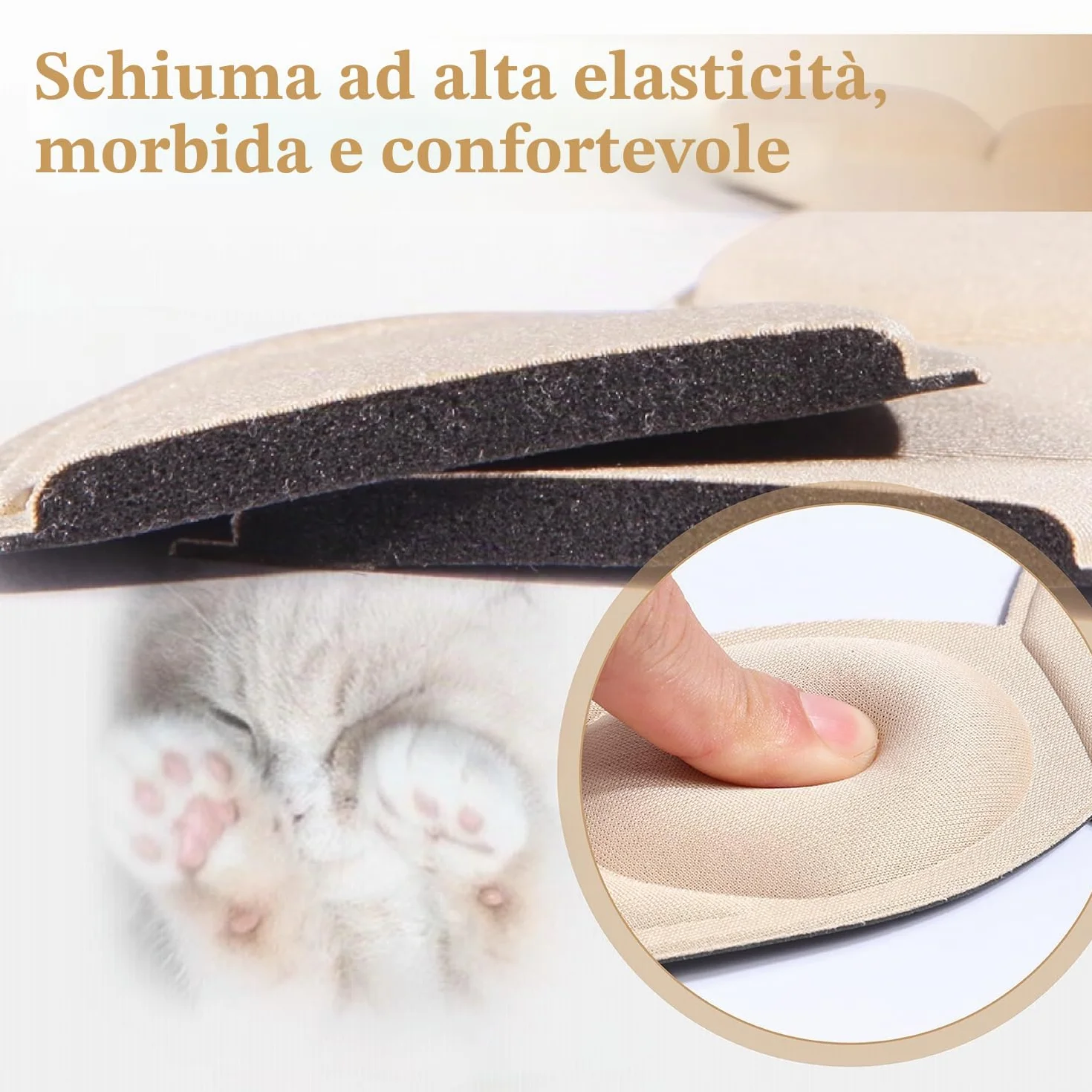 4 Paia Solette Memory Foam Protezione Tallone per Scarpe Tacco Alto Autoadesive Cut-out Cura Piedi