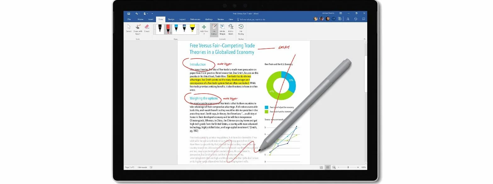 Microsoft Surface Pen penna per PDA Platino 20 g