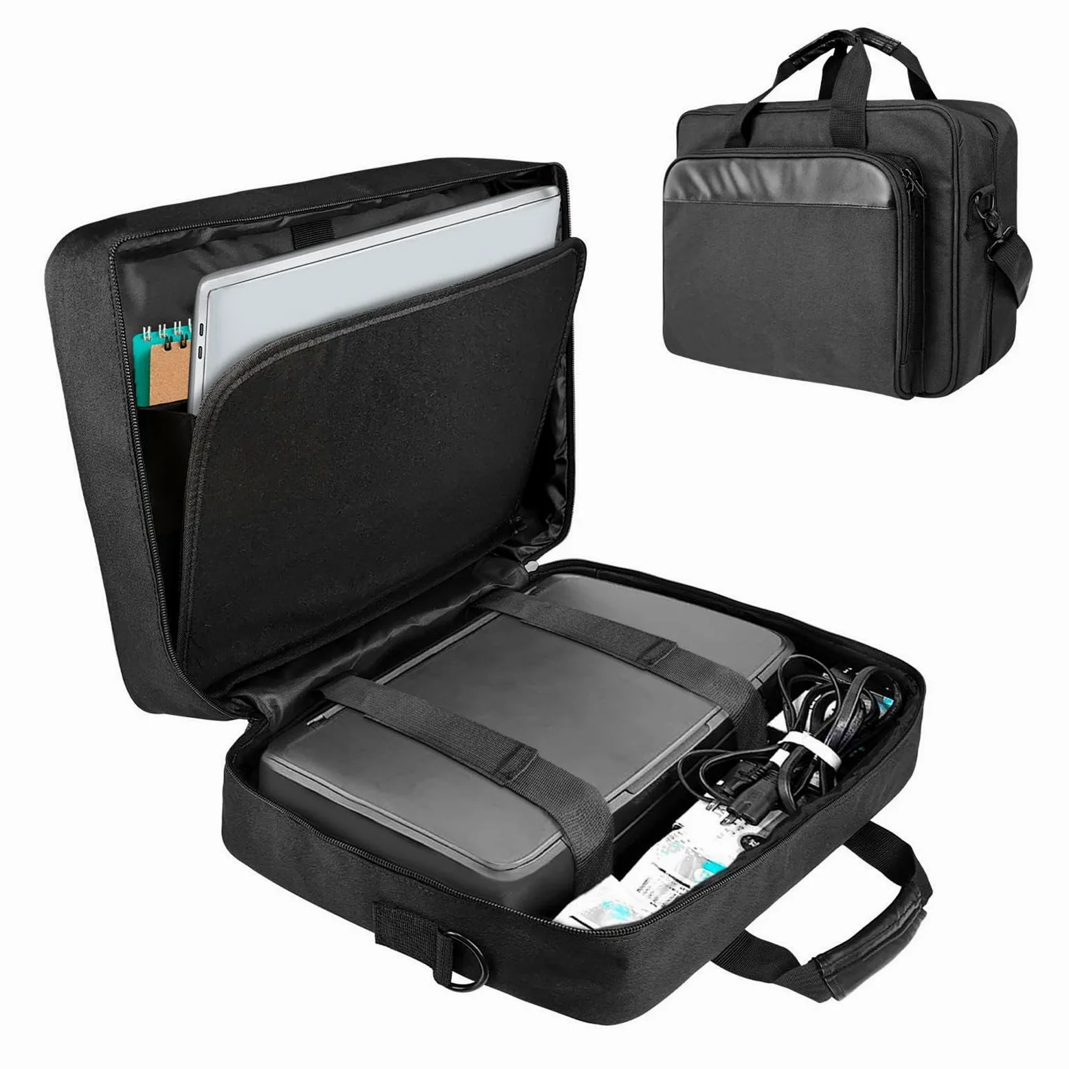 Borsa porta stampante portatile con tracolla regolabile per professionisti in movimento, oltre a riporre la stampante, borsa porta portatile con manici