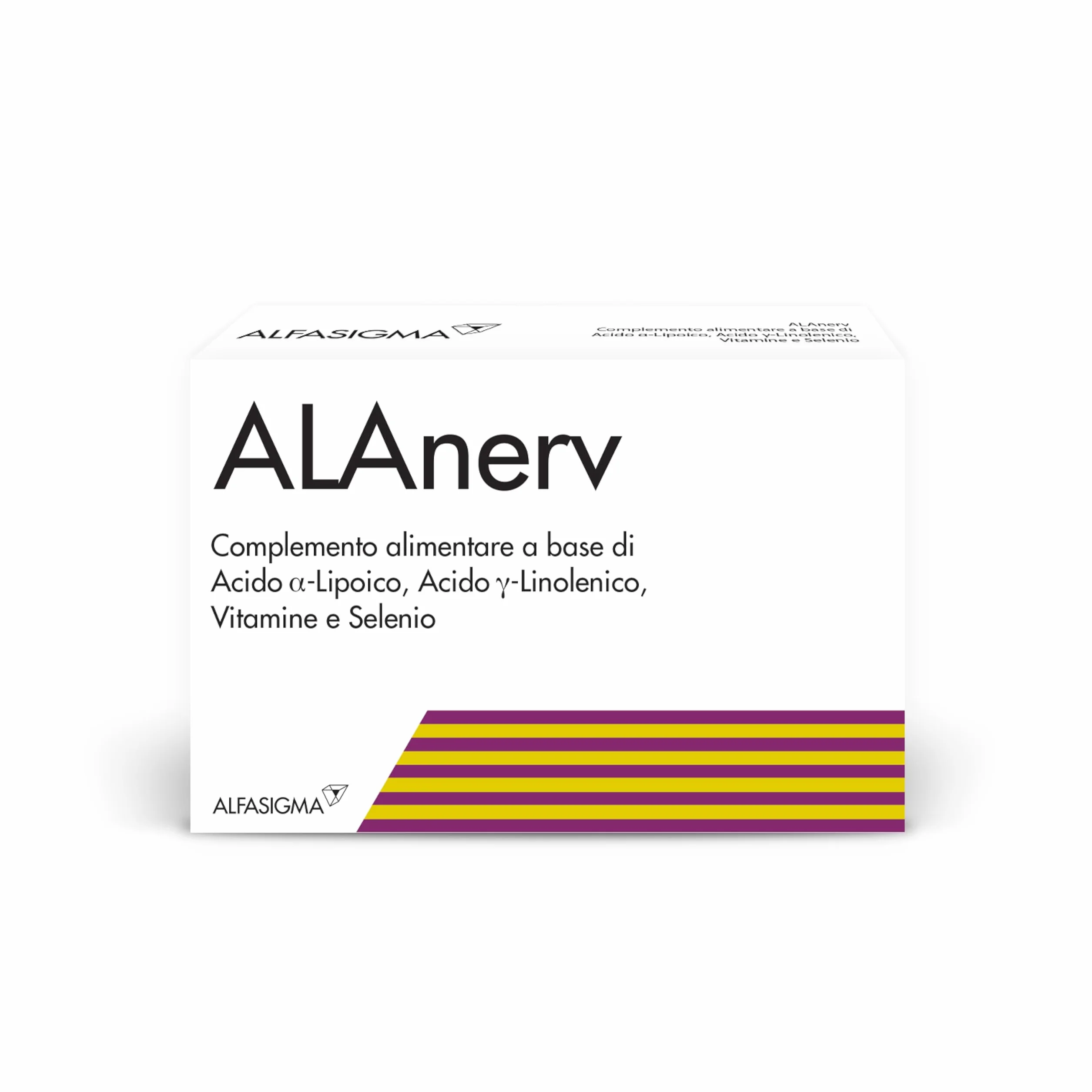 Alanerv Integratore Alimentare Acido Alfa-Lipoico Acido Gamma-Linoleico Vitamine Selenio 20 Compresse