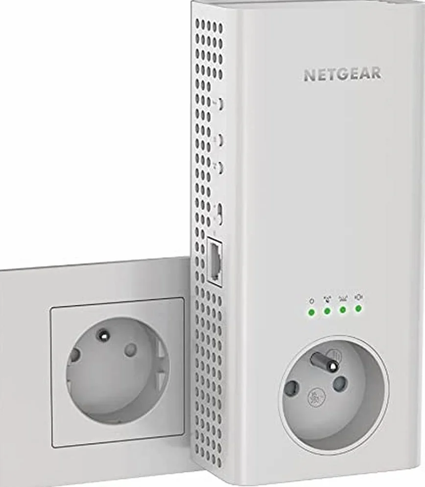 NETGEAR Ripetitore WiFi Mesh (EX6470), ripetitore WiFi potente AC1900 copre fino a 150 m², amplificatore WiFi con presa integrata, WiFi Extender 1Port Ethernet, WiFi Booster compatibile tutti Box