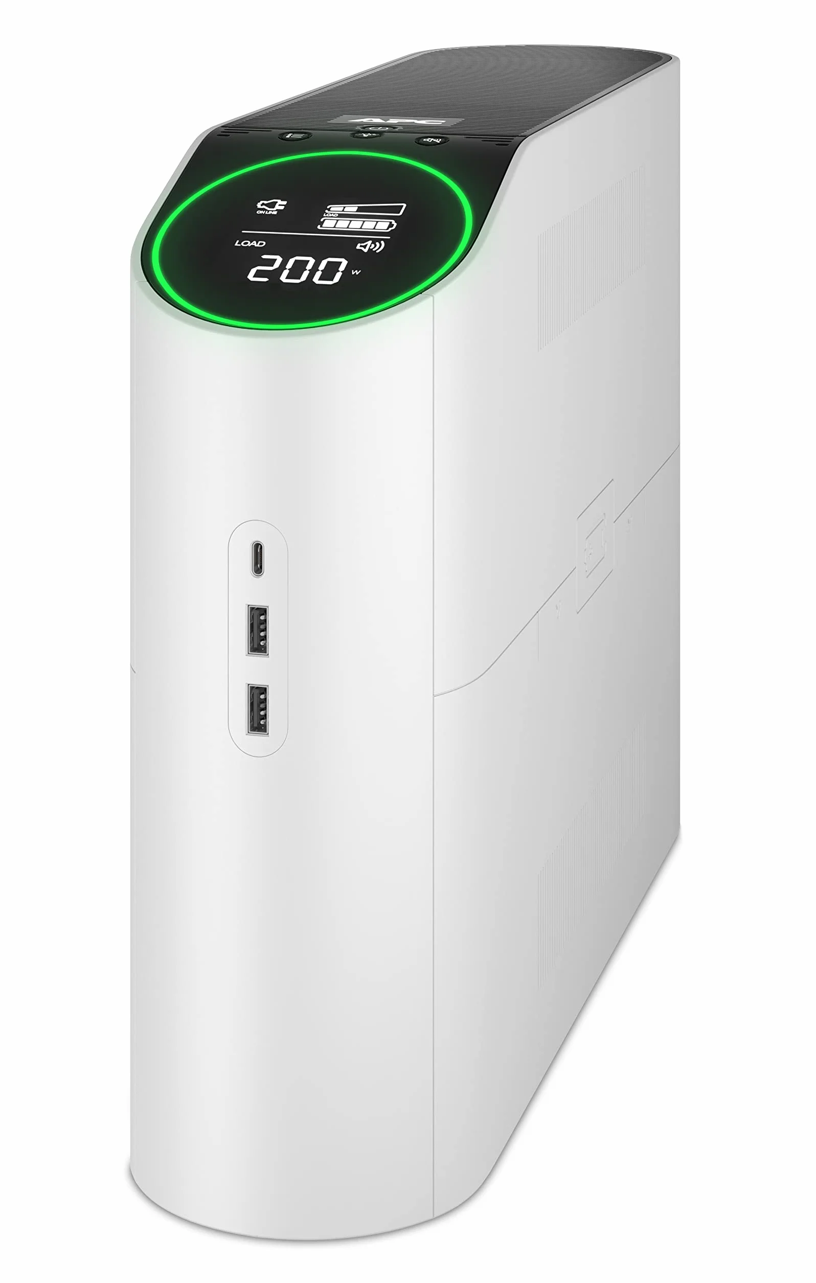 APC Gaming Gruppo di Continuità Back-UPS Pro, 2200VA/1320W, Tower, 230V, 4 prese Schuko e 2 prese IEC C13, luci RGB, onda sinusoidale pura, Artico (bianco) BGM2200-GR