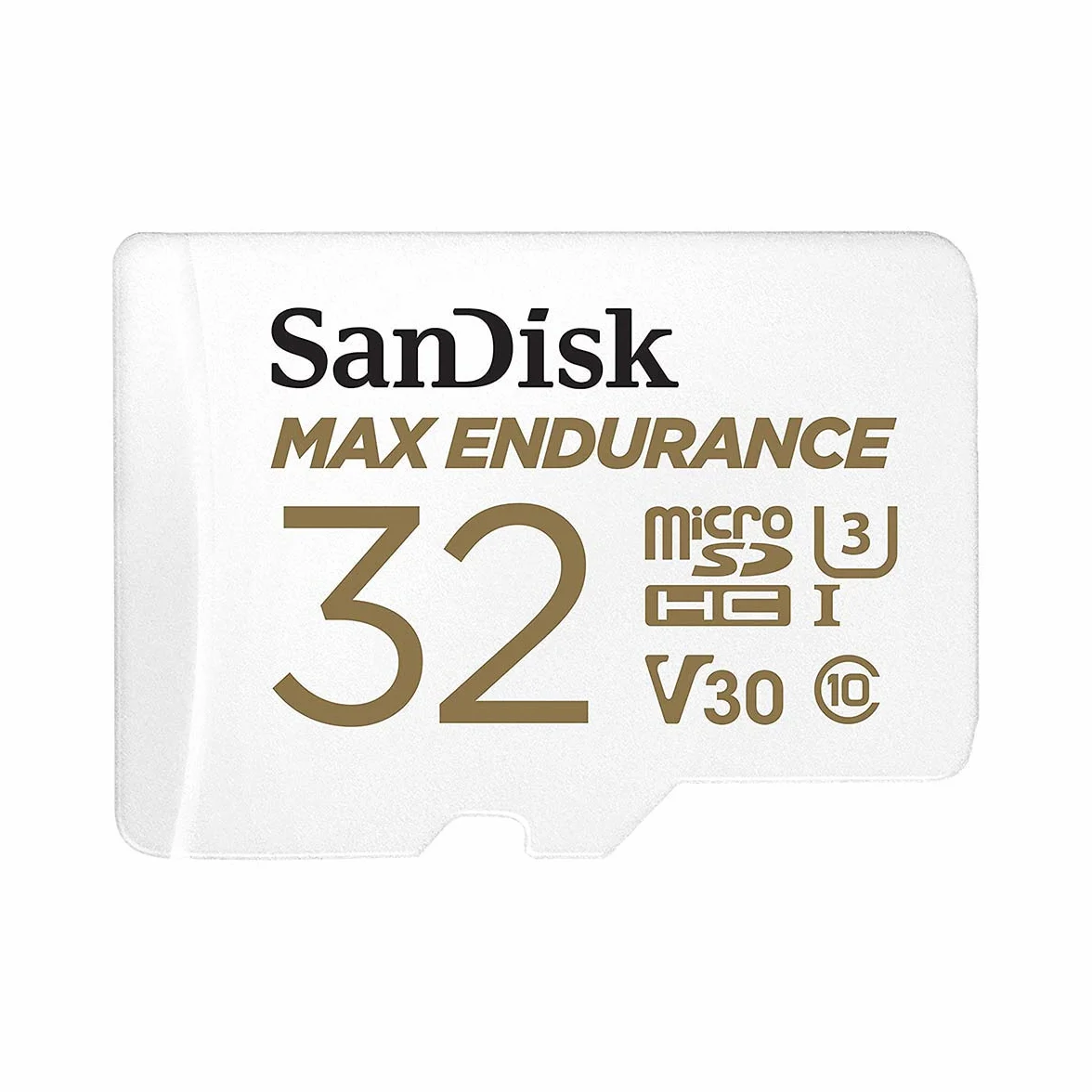 SanDisk MAX ENDURANCE Video Monitoring for Dashcams & Home Monitoring 32 GB microSDHC Memory Card + SD Adaptor 15,000 Hours Endurance, White