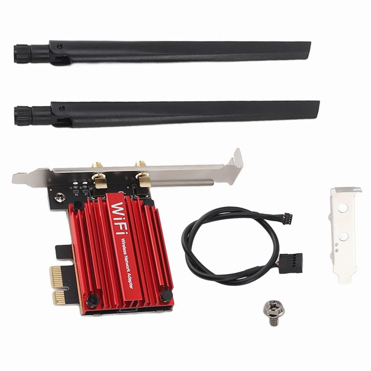 Scheda WiFi 6, 3 Bande 2.4G 5.8G 6G PCIE Scheda di Rete WiFi Wireless Bluetooth 5.3 Stabilizzare AX210 per PC Desktop per 10 11