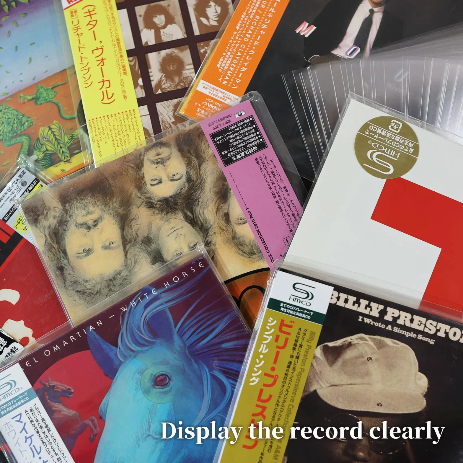 MayRecords 50 pz risigillabili 4,7 Mil di plastica Manicotti esterni per Mini LP SHM-CD Buste di carta - Custodie protettive trasparenti in vinile per collezionisti CD