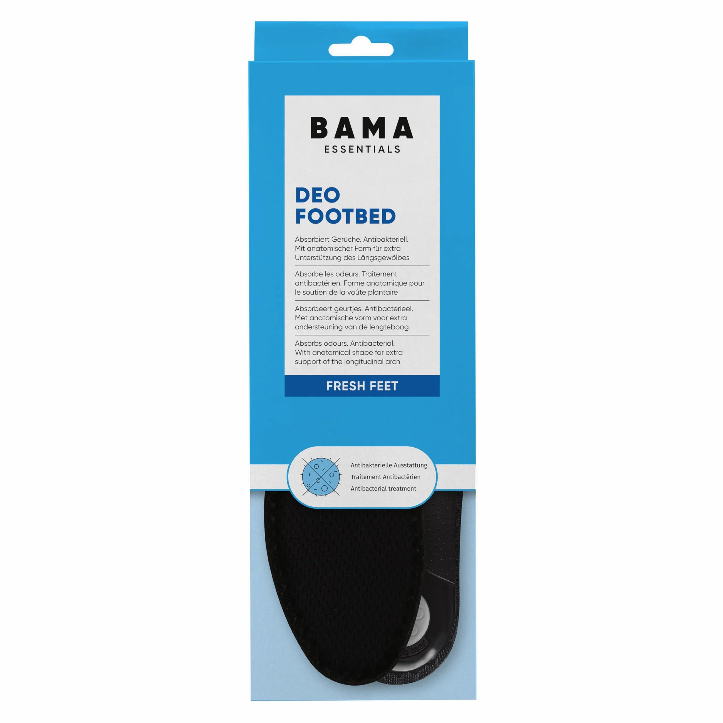 BAMA Deodoranti Solette Igieniche per Scarpe Carbone Attivo Anti-Odore Antiscivolo Adulti 1 Paio 37
