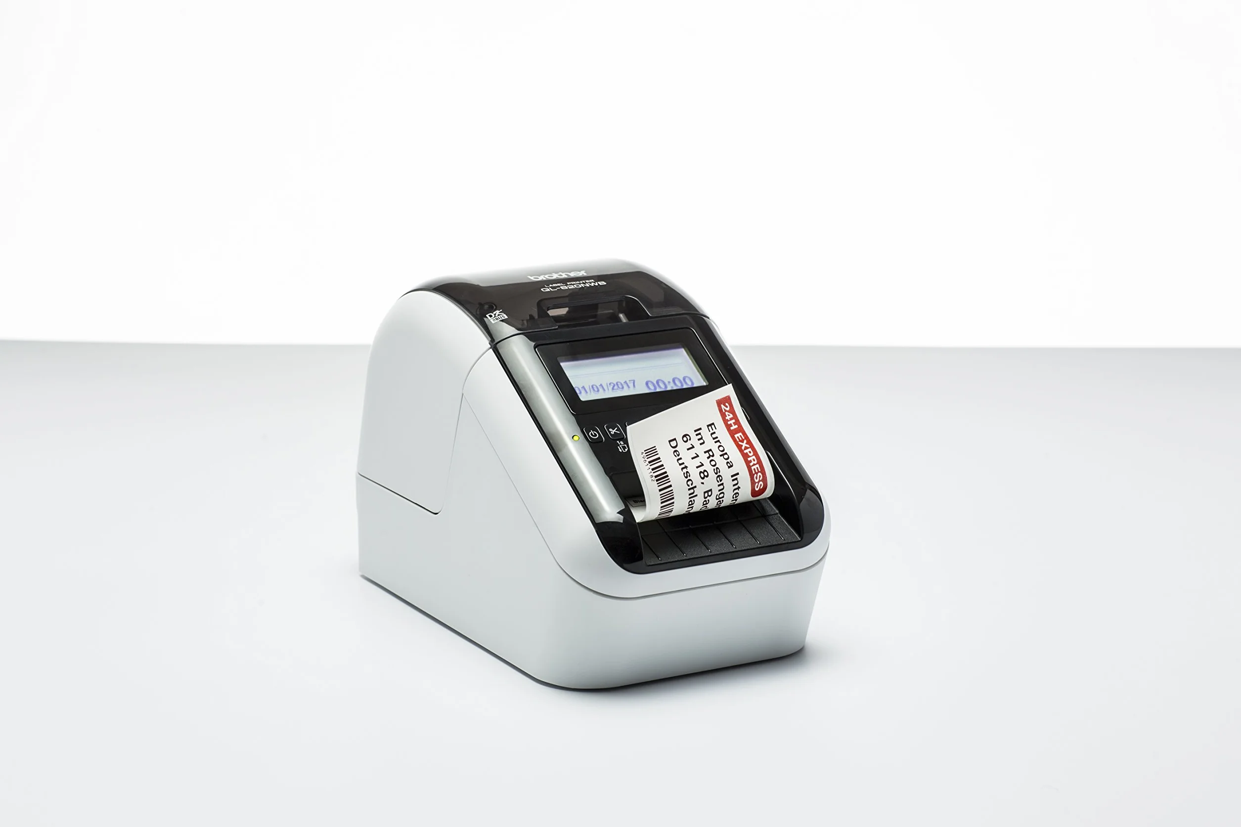 Brother QL-820NWB Stampante di Etichette, Wi-Fi, Bluetooth 2.1, USB 2.0, Schermo LCD, Cutter Automatico, Stampa a Nero e Rosso [Provenienza Regno Unito]