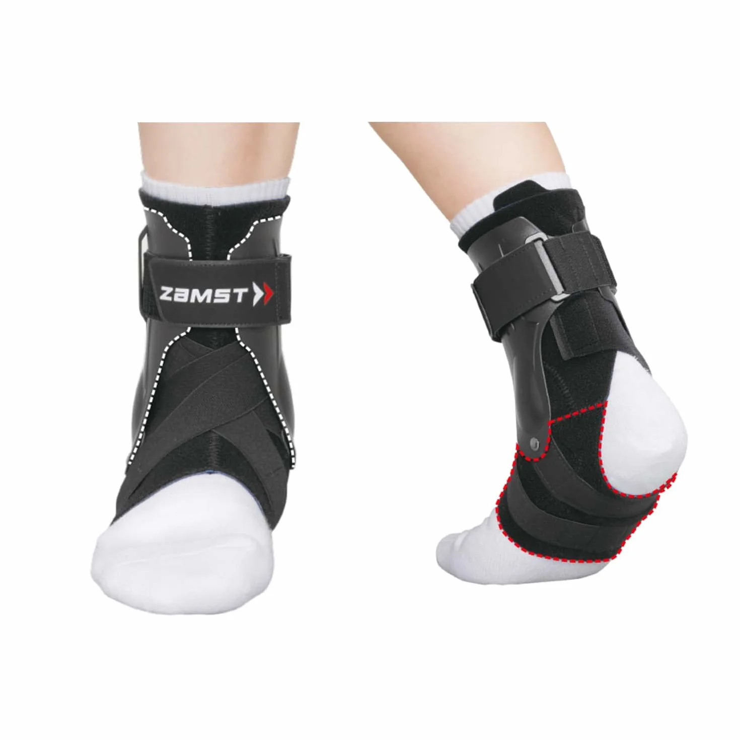 Zamst A2-DX Ankle - Cavigliera Regolabile con Protezioni Laterali, Distorsioni Gravi Grado III, Instabilità Cronica e Lesioni Articolazione - Tutore Caviglia