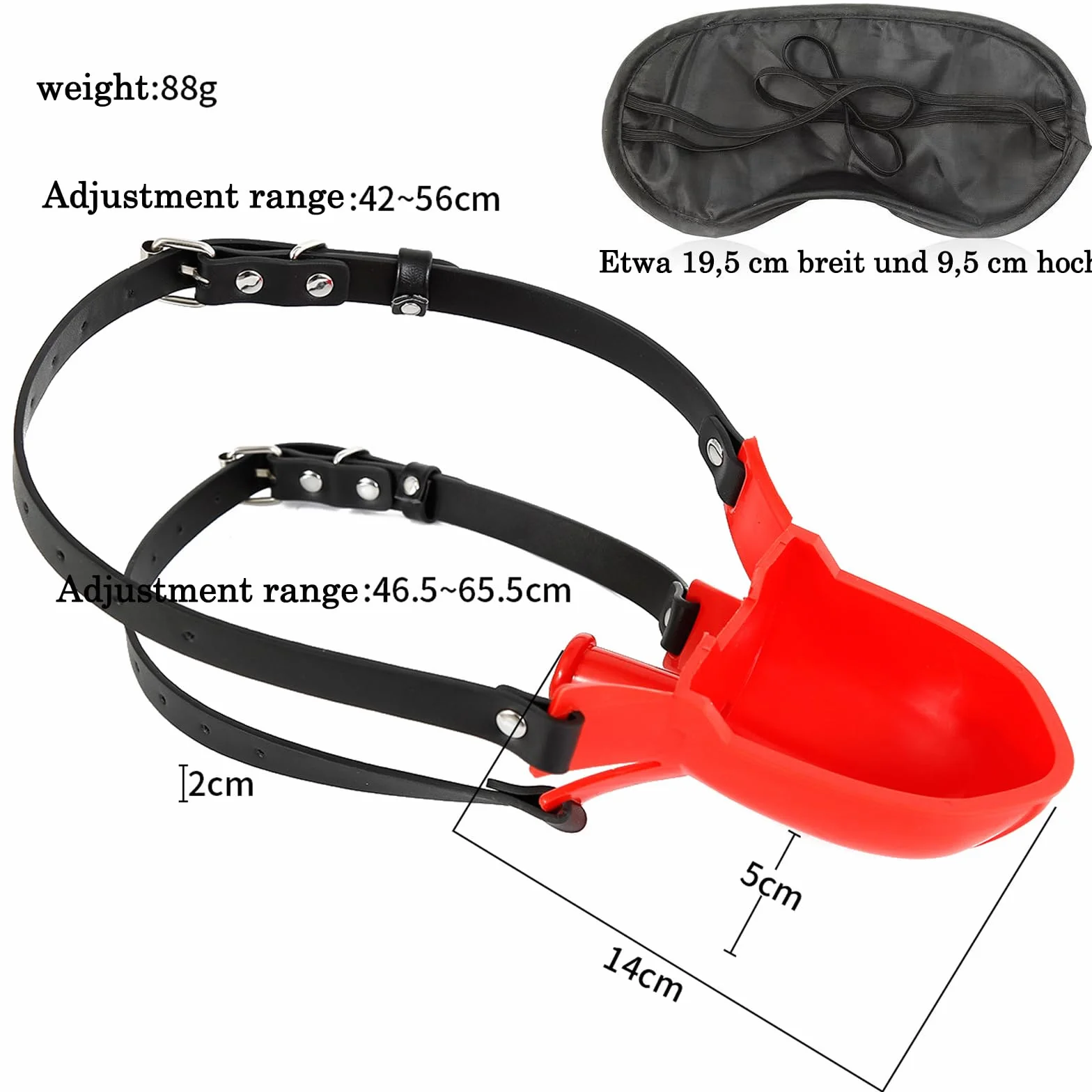 BDSMLOVE Giocattolo BDSM bocca imbavagliata maschera fetish schiavo bendato