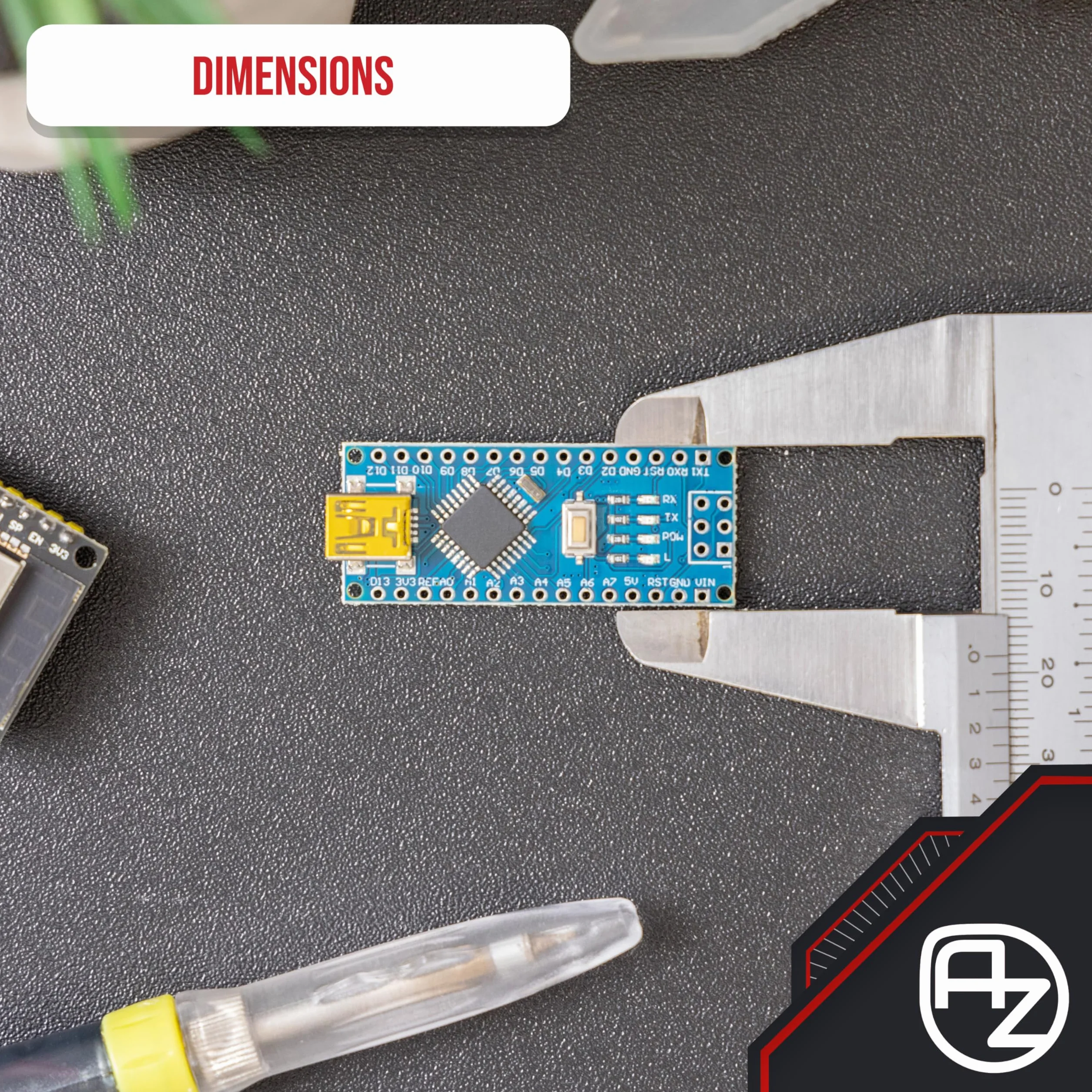 AZDelivery 3 x AZ-NanoV3-Board Mini USB Board ATmega328 5V 16MHz CH340 ATmega328P Micro Controller, CH340G sostituisce FT232RL Incluso E-Book!