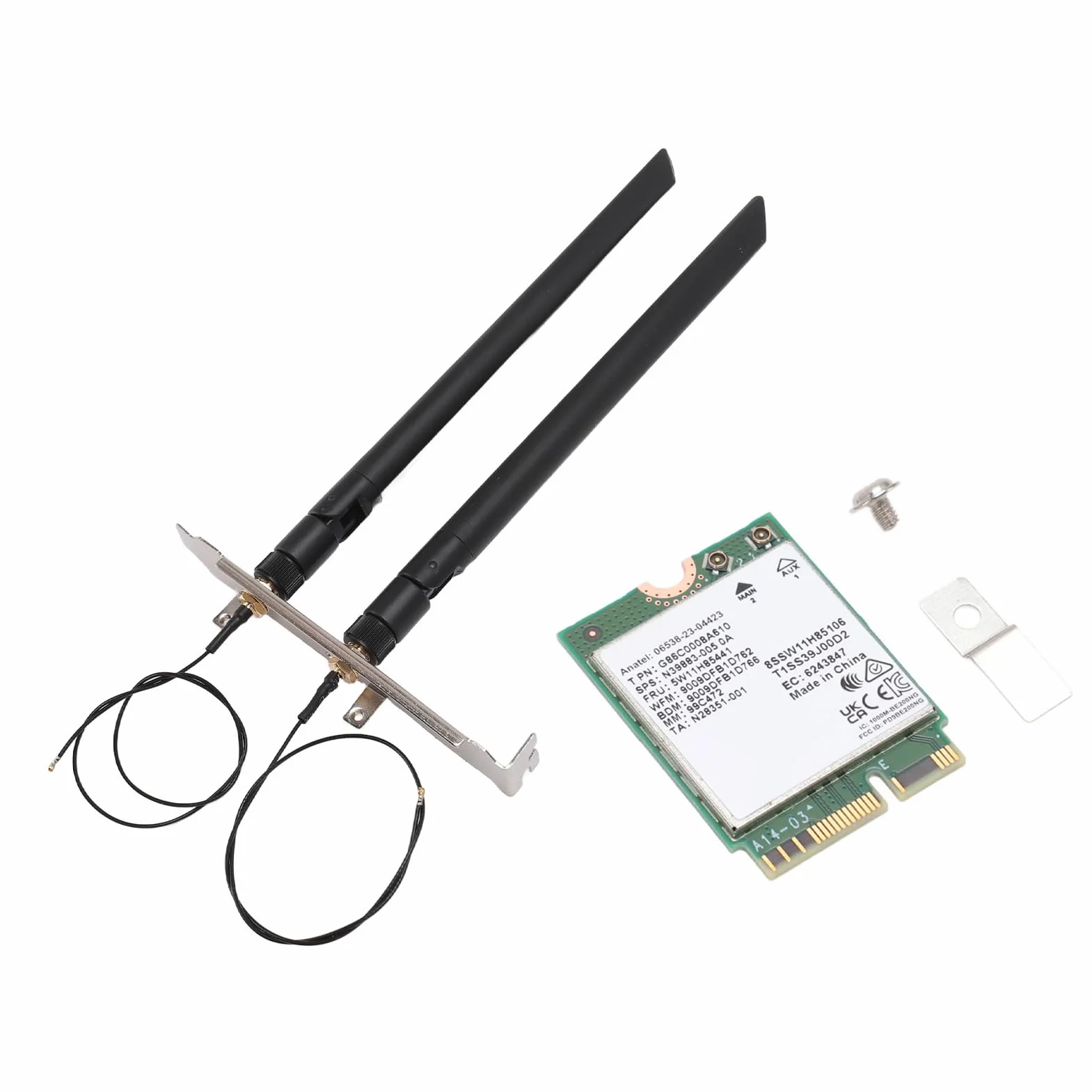 Sxhlseller Scheda WiFi 7 Tri Band BE200NGW 5800 Mbps |Adattatore Wireless 6G per Laptop Desktop MU MIMO Bluetooth 5.4 (Scheda WiFi 7 con antenna e staffa)
