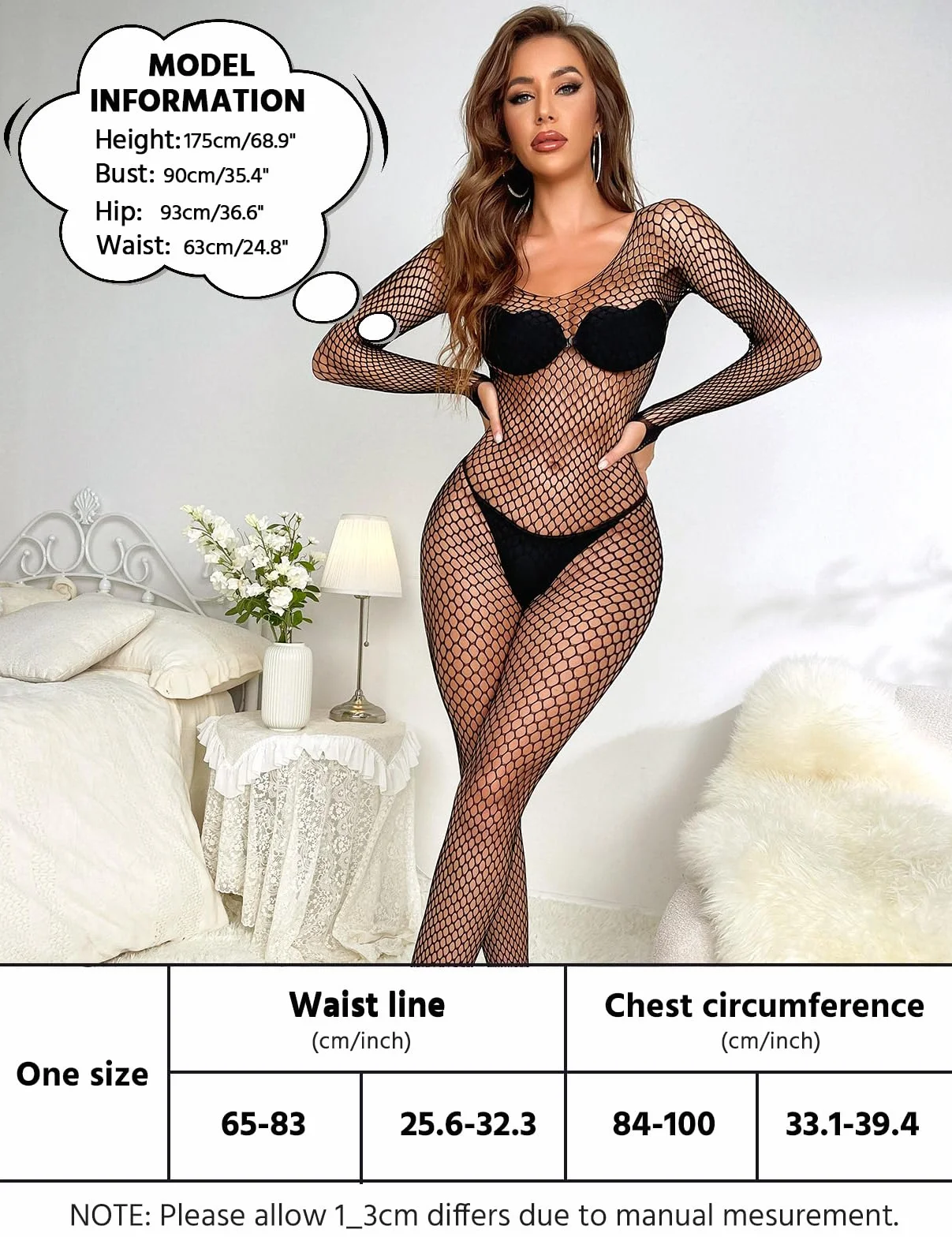 Tuopuda Intimo Donna Lingerie Body Pizzo Fishnet Bodystocking Babydoll Camicia da Notte