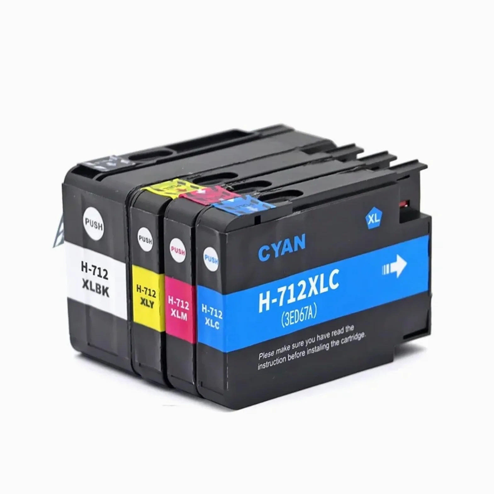 Cartucce d'inchiostro 712XL compatibili for HP DesignJet T210 T230 T250 | T630 T650, capacità XL, fornitura inchiostro, stampa di grande formato