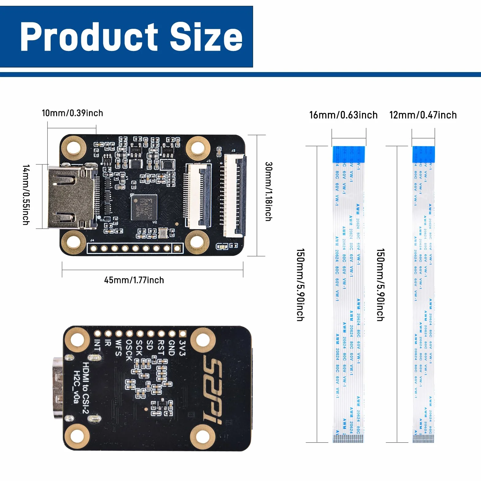 GeeekPi Scheda adattatore da HDMI a CSI2 per Raspberry Pi, supporta ingresso HDMI fino a 1080p 30fps, compatibile con Raspberry Pi 4B/3B+/3B/Pi Zero/W/2W