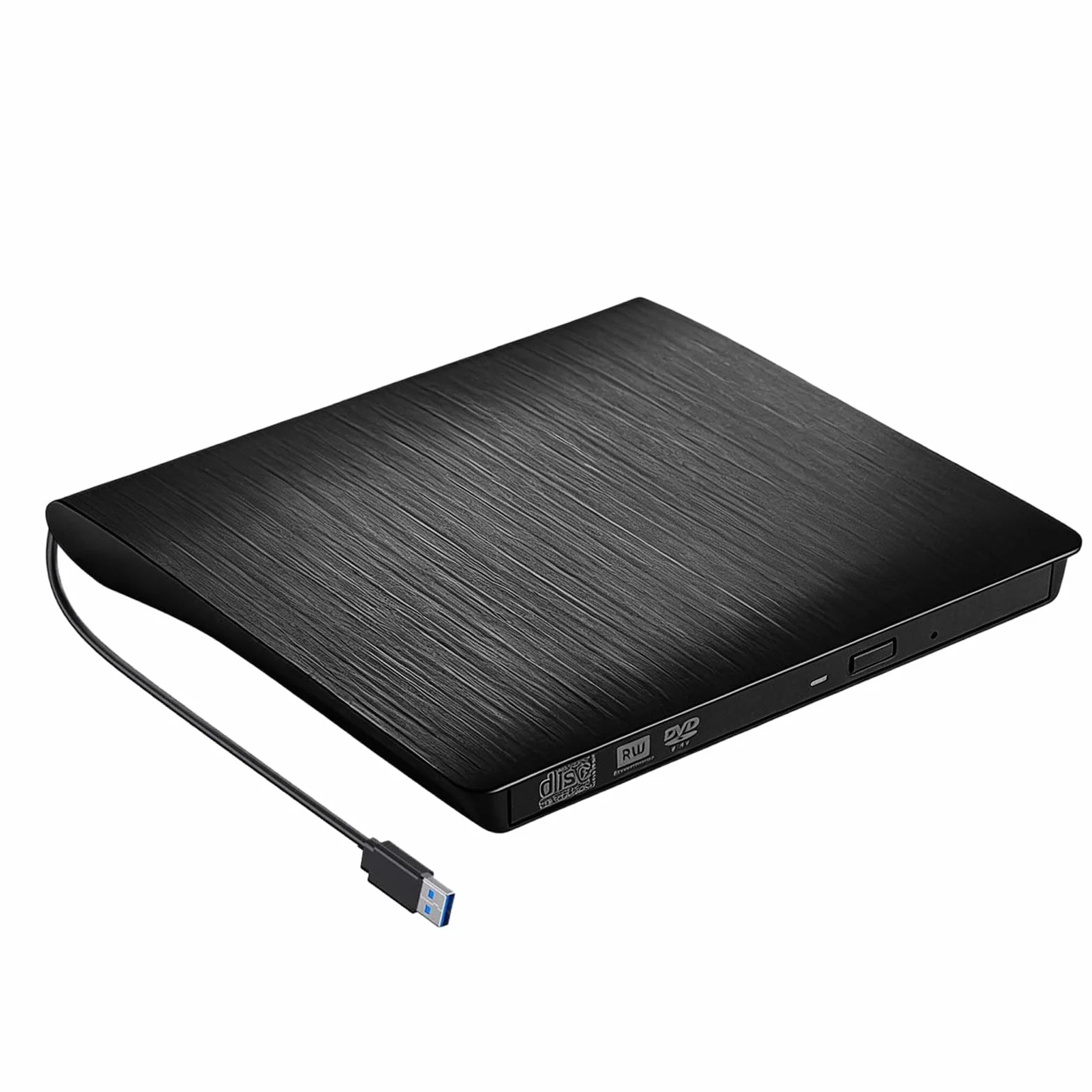 Slim USB Disc Burner - External Laptop Optical Drive, Rewriter C D D VD Reader, Portable Data Storage Device | Backup Solution, Media Archiving, File Management, Entertainment Use, Office Tasks, Home