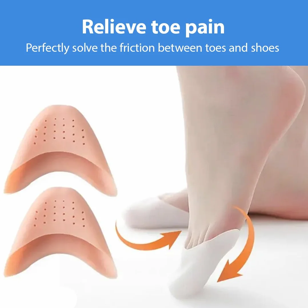 Salvapunte in Silicone Gel Avampiede Cuscinetti Metatarsali per Scarpe a Punta Ballet Danza Classica, 2 paia